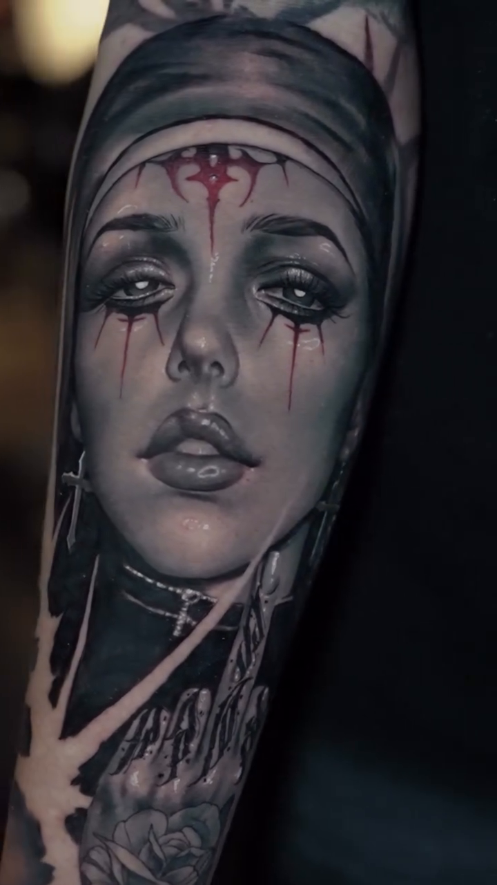 Realism tattoo on the forearm by Bailey Hancock