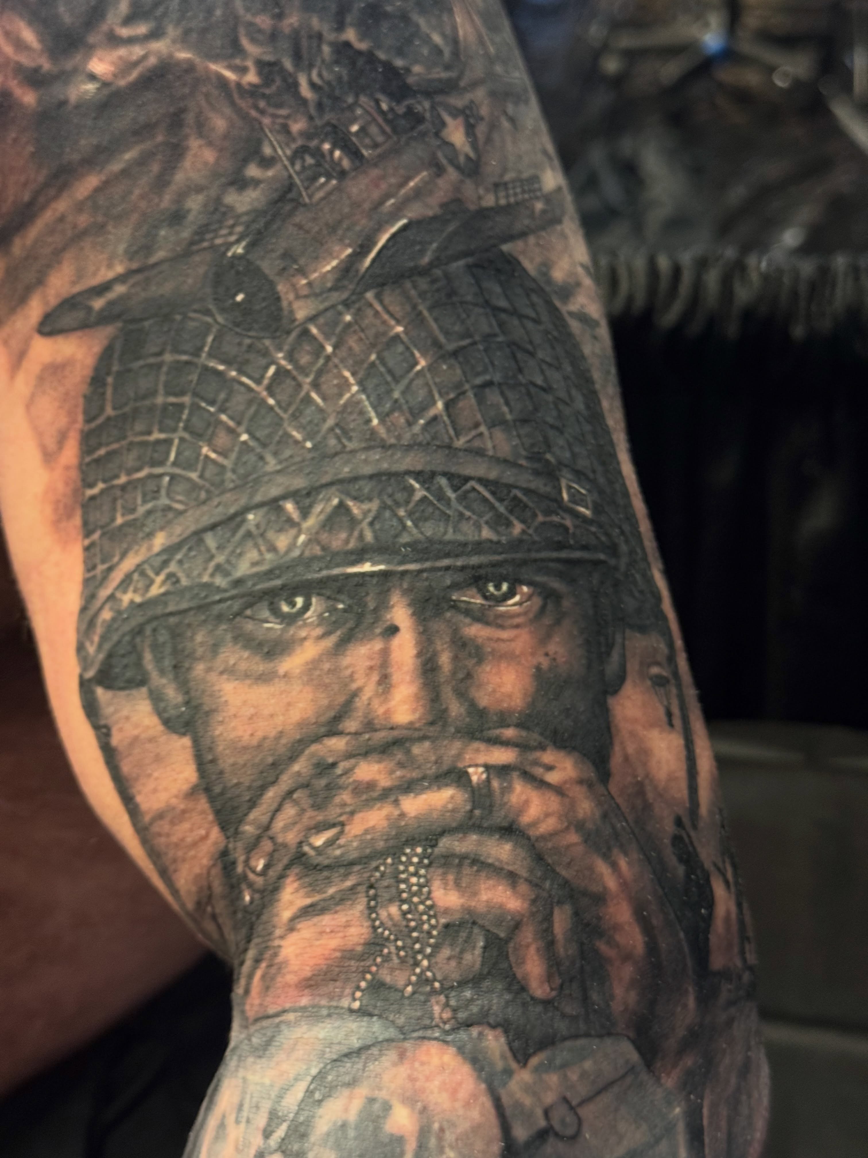 Tattoo by @tonywhodoestattoos — realism, dark_realism