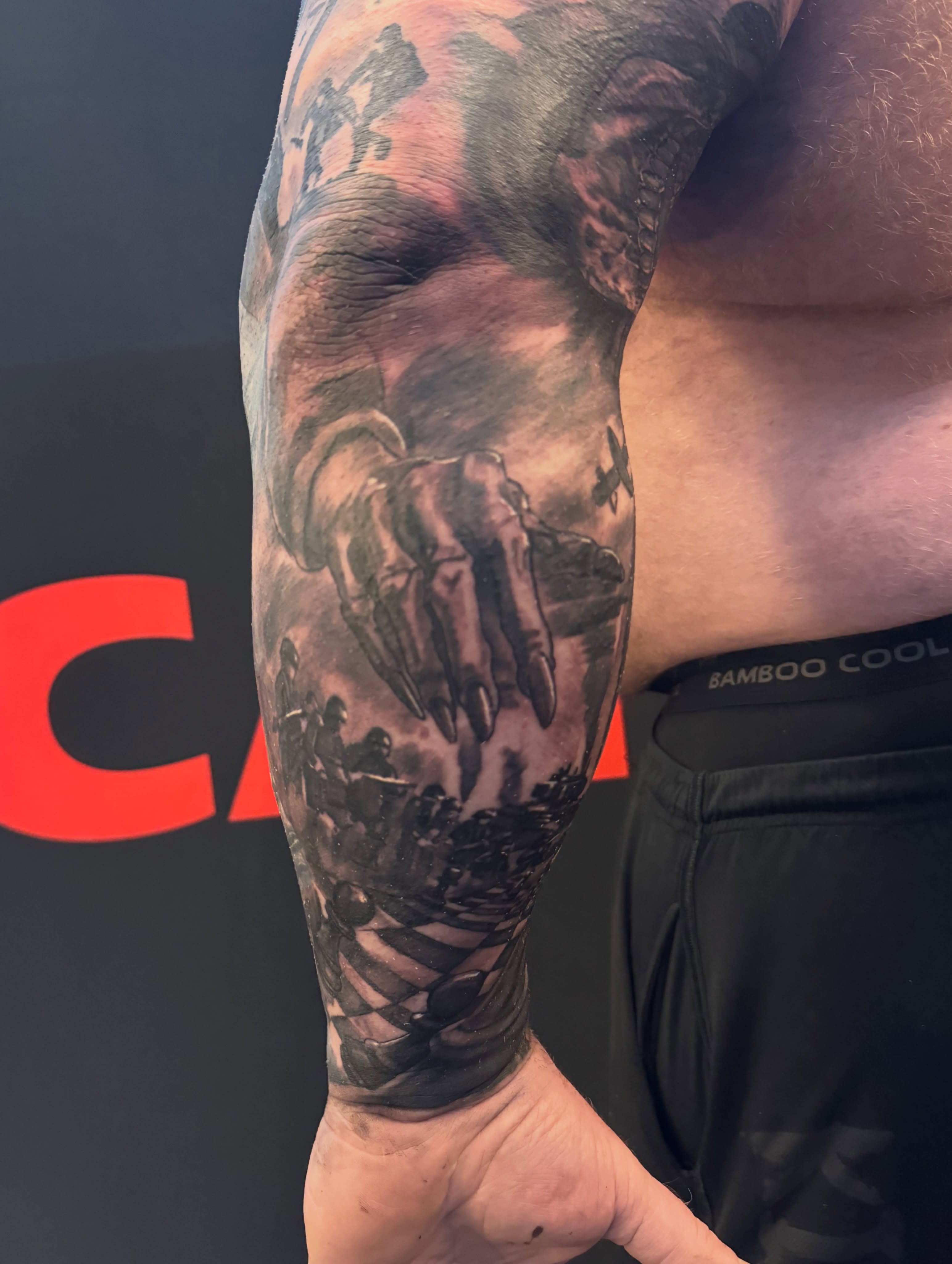 Tattoo by @tonywhodoestattoos — realism, dark_realism