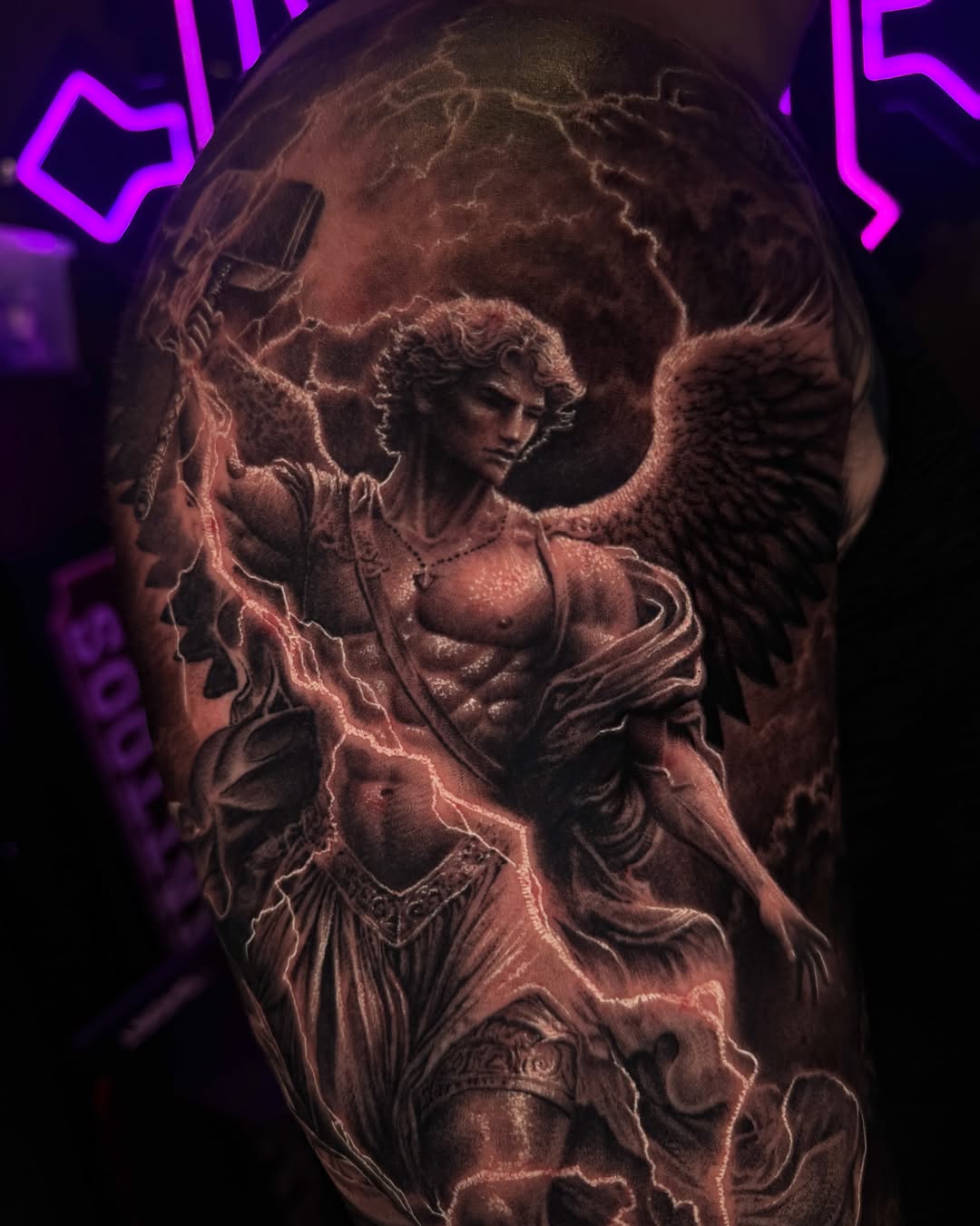 Tattoo by @dukeoftats — realism, black_and_grey