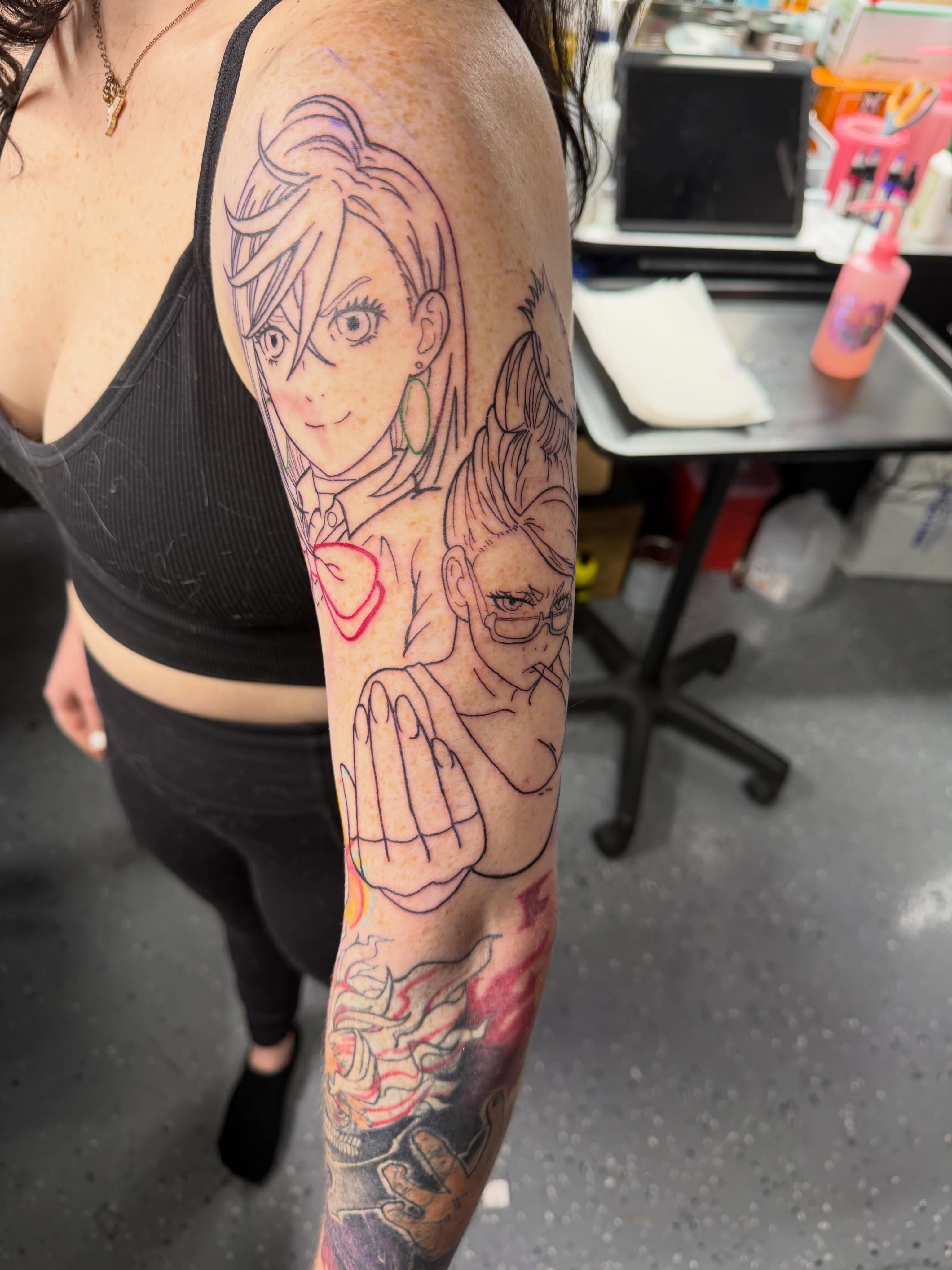 Tattoo by @sinfulwaifu — anime, illustrative