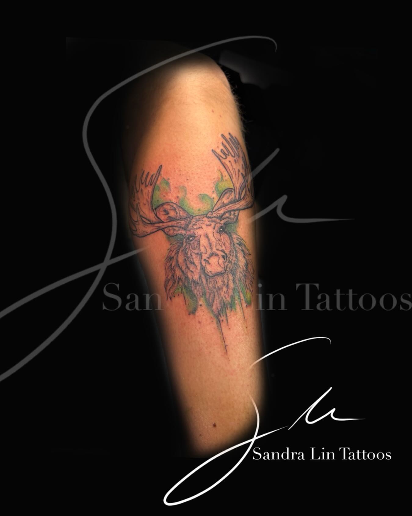 Tattoo by @_sandralintattoos — watercolor