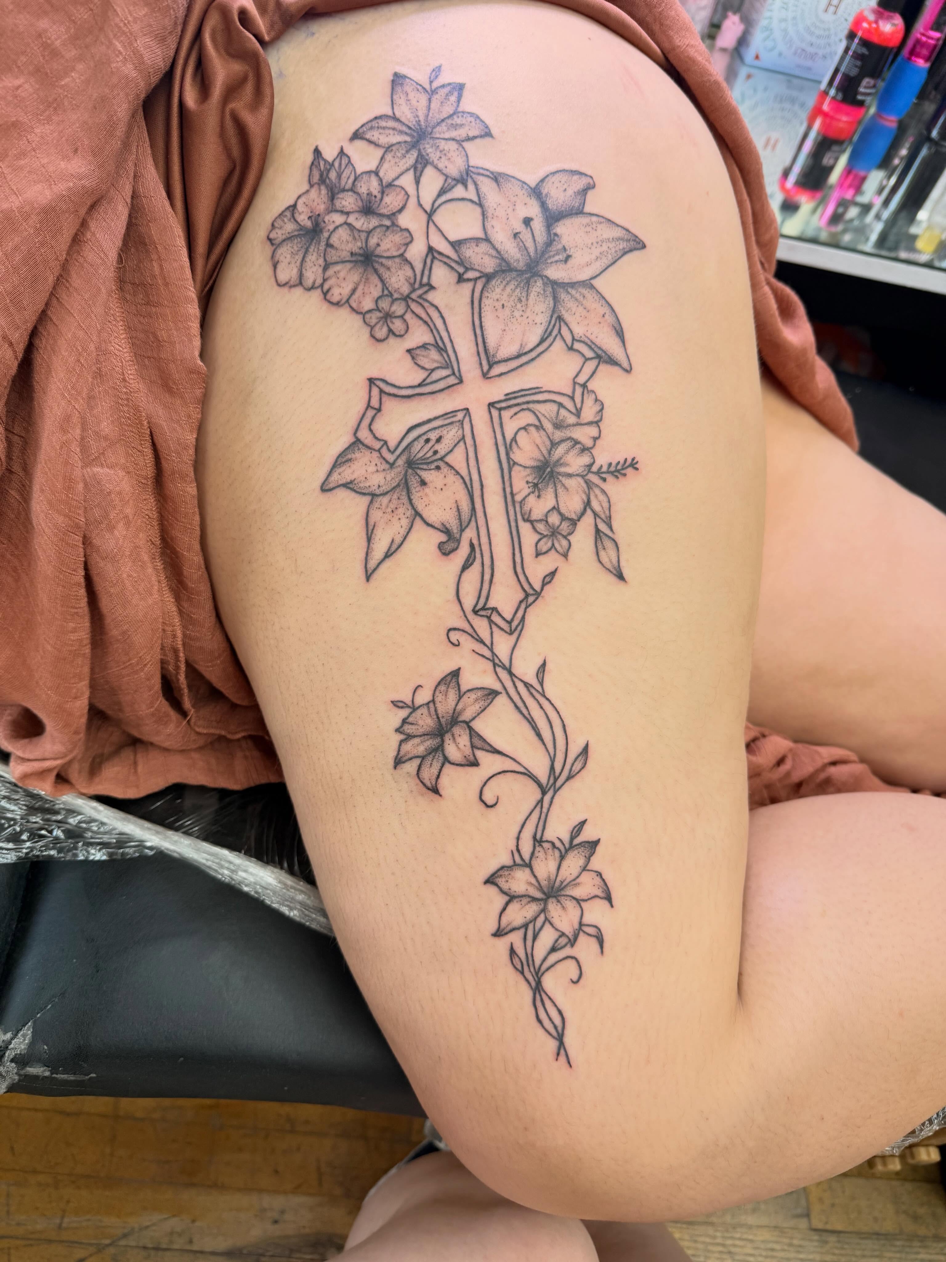 Tattoo by @inked_by_parisapple — black_and_grey