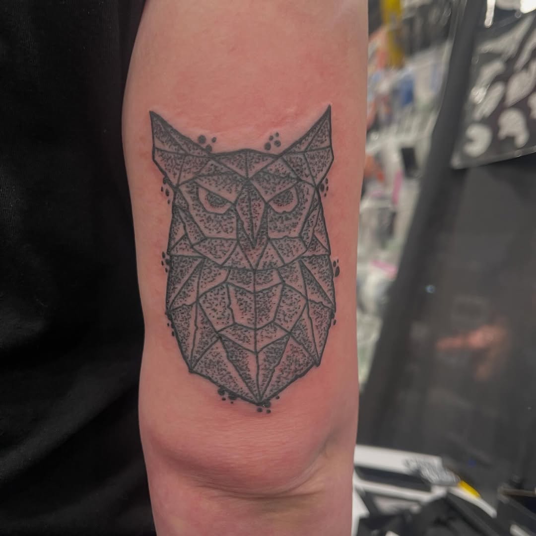 Tattoo by @donjuantattoos — geometric, dotwork