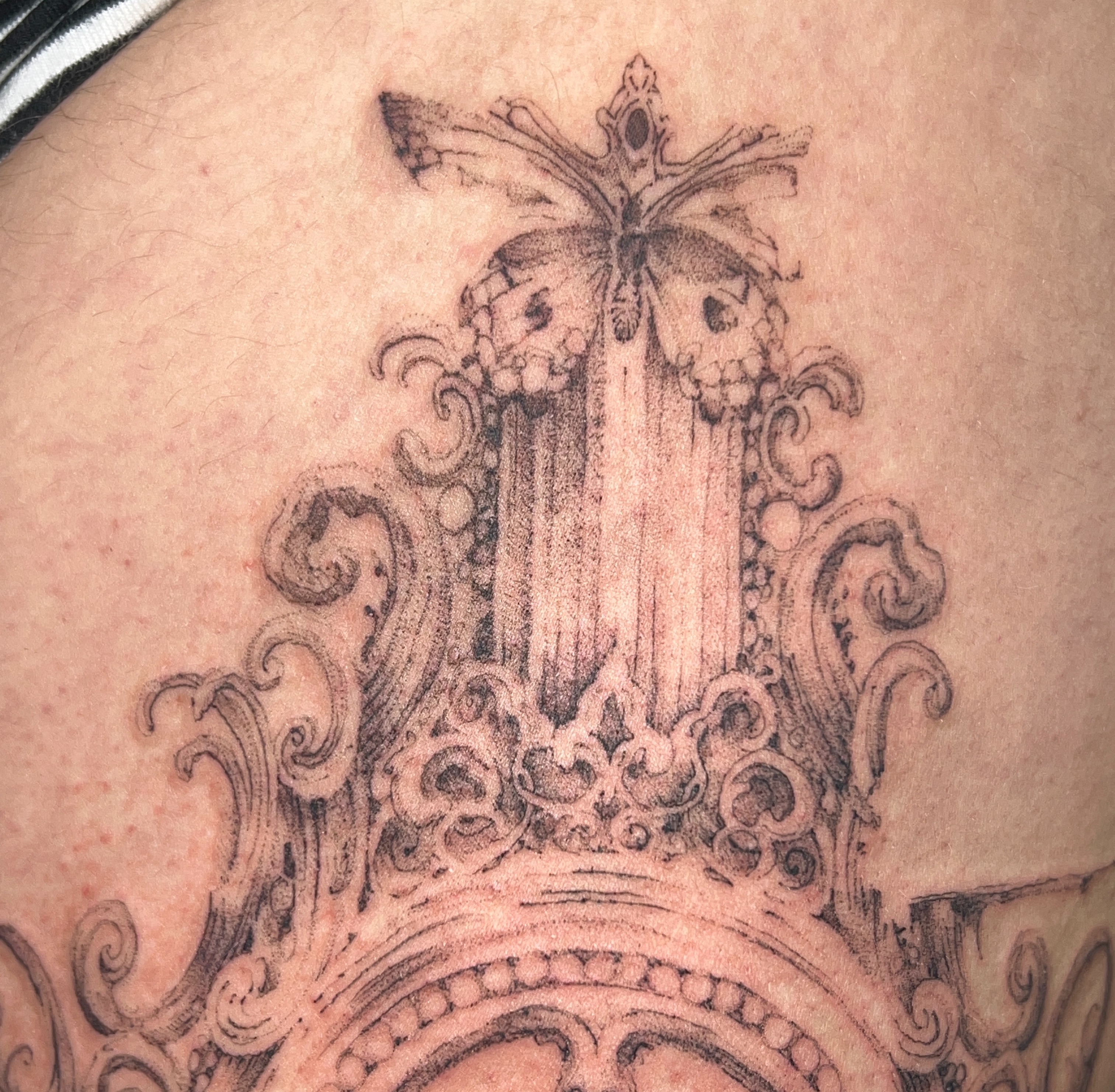 Tattoo by @brina.ttt — black_and_grey