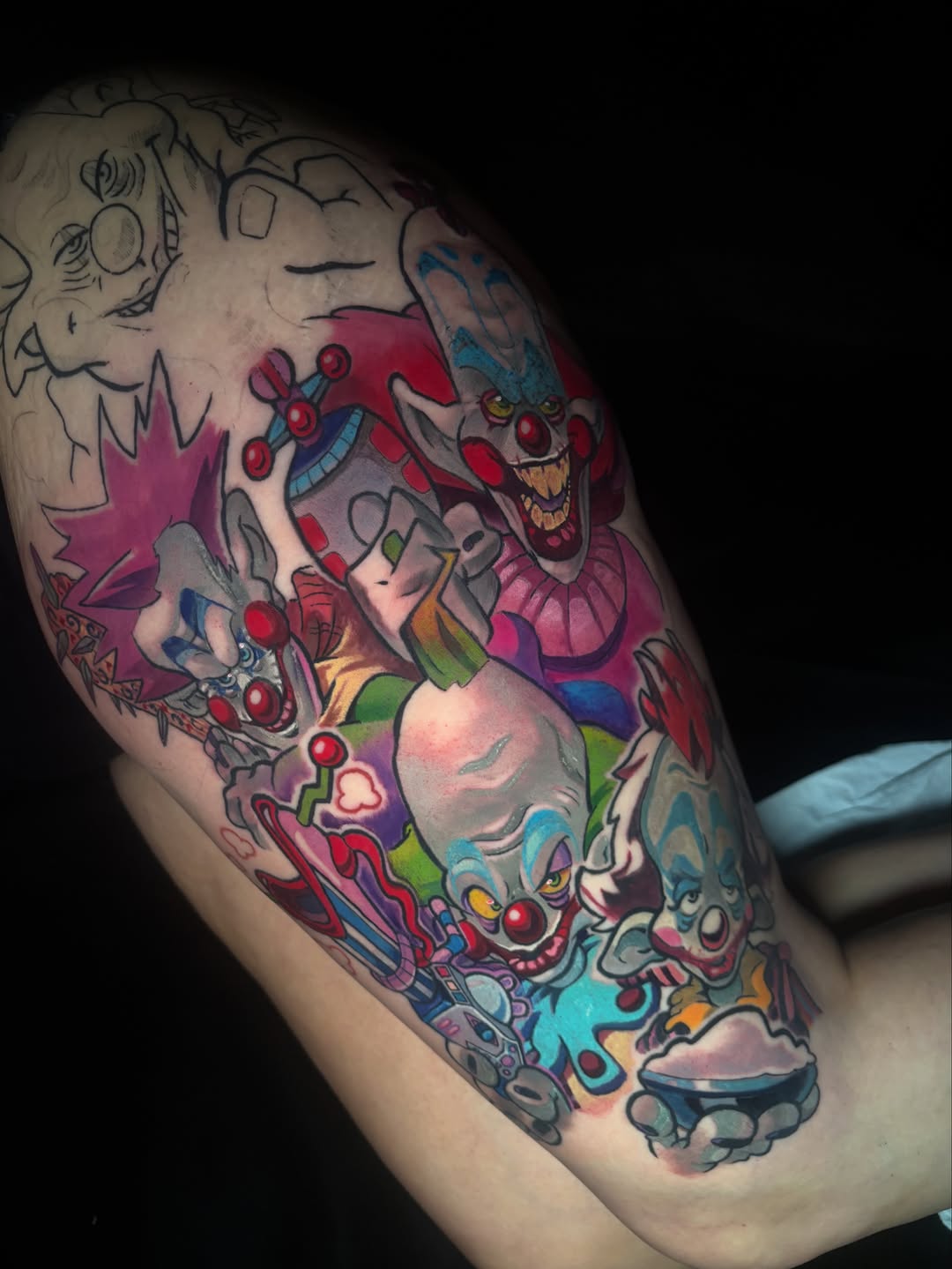 Tattoo by @ktd_tat2 — new_school, trash_polka