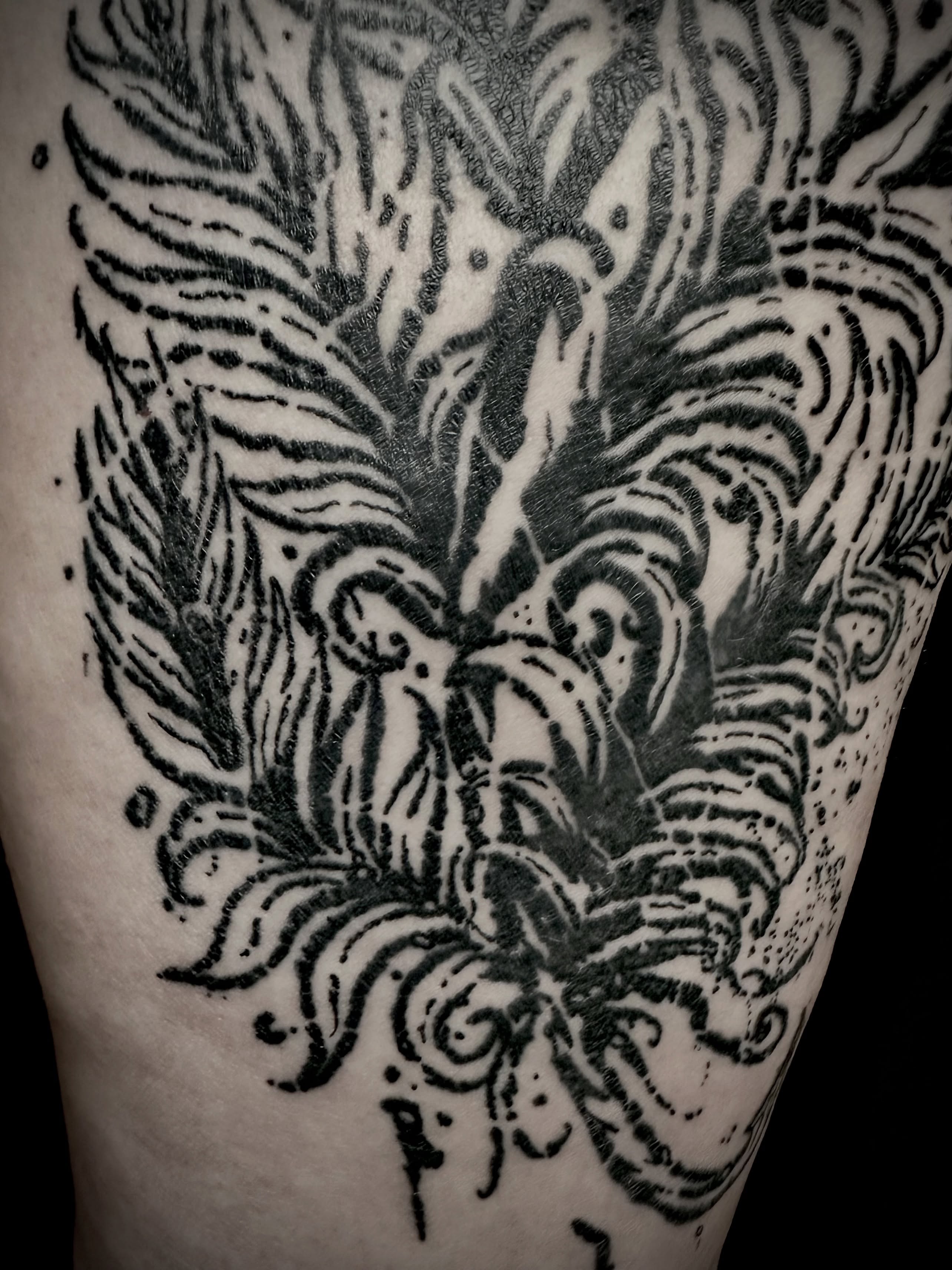 Tattoo by @crow_durany_art — black_and_grey