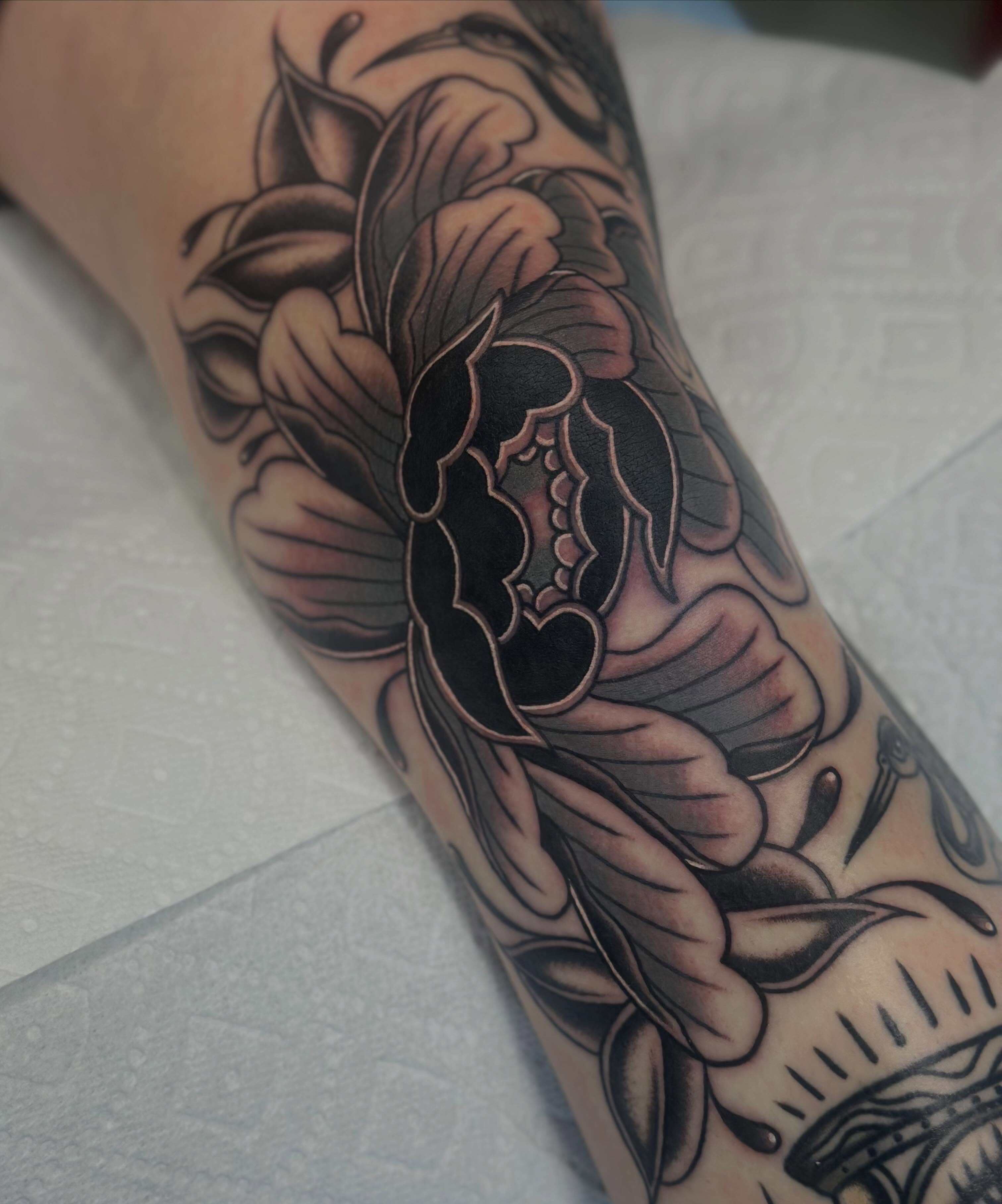 Tattoo by @tattoosbykenzielee β american_traditional, black_and_grey