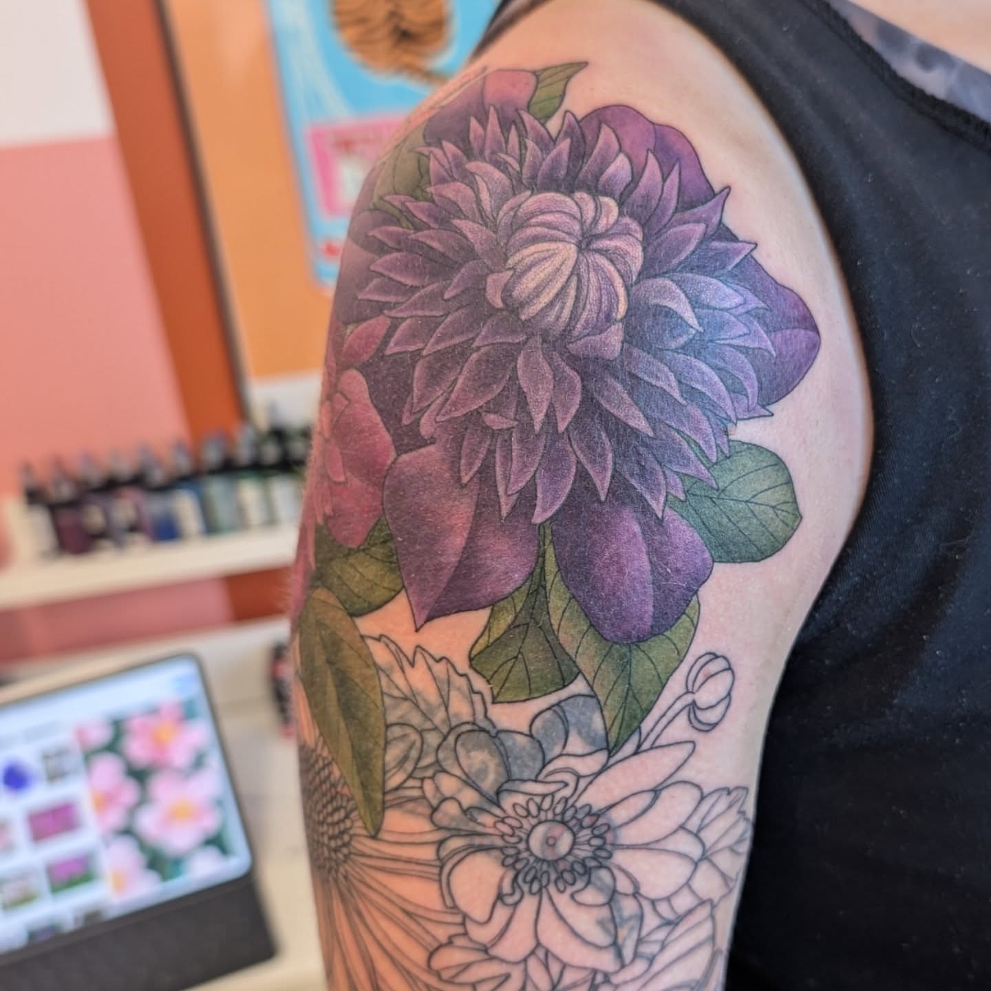 Tattoo by @mothandflametattoos — realism, dotwork