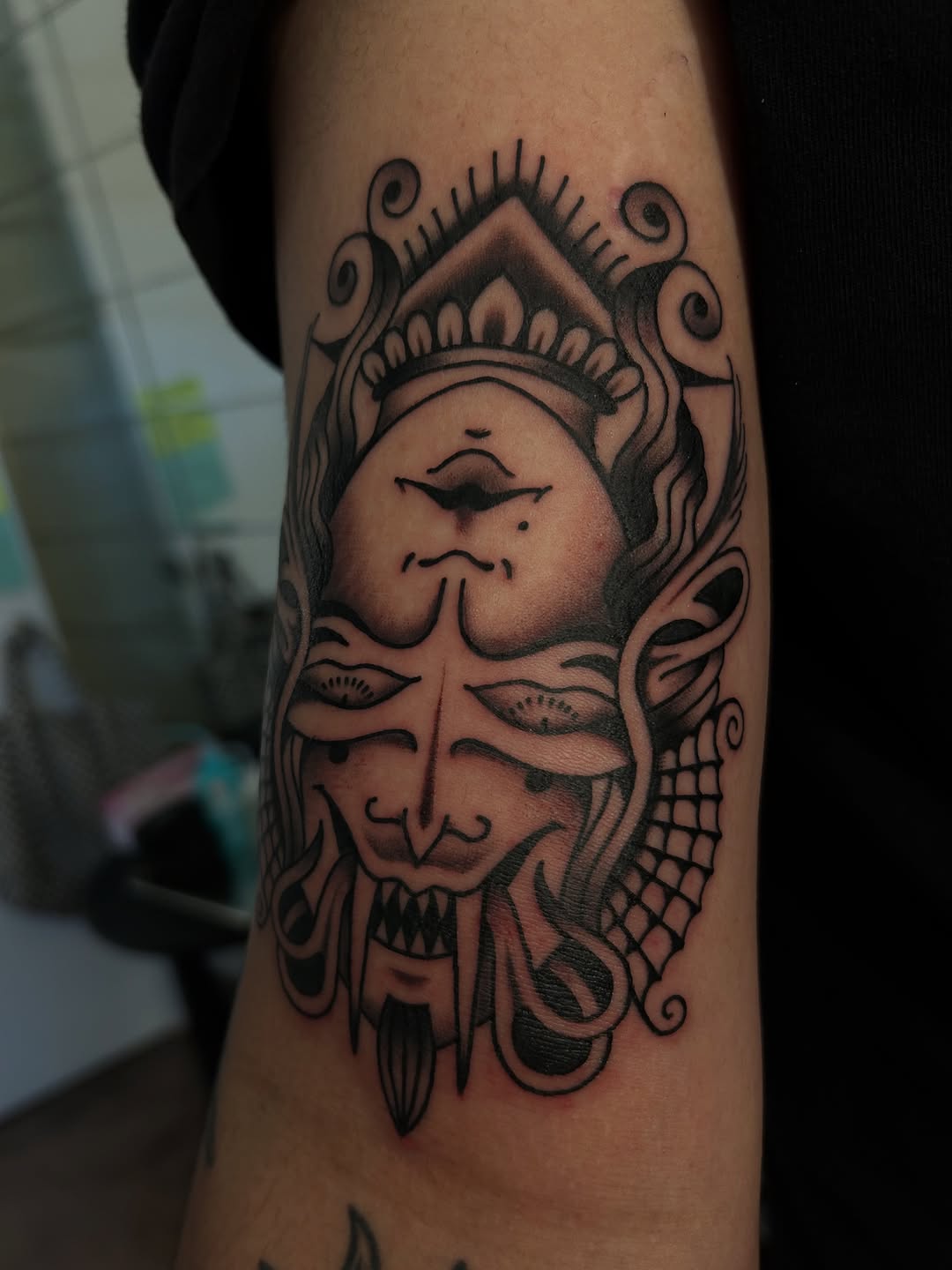 Tattoo by @lillykatetattoos — japanese_irezumi, black_and_grey
