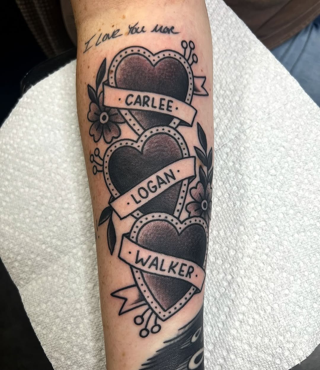 Tattoo by @taylorthetattooer — american_traditional, lettering_script