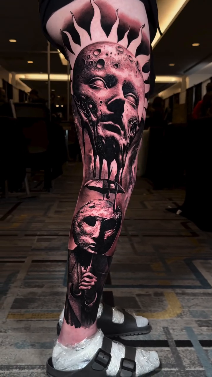 Tattoo by @leahross_tattoo — dark_realism, black_and_grey
