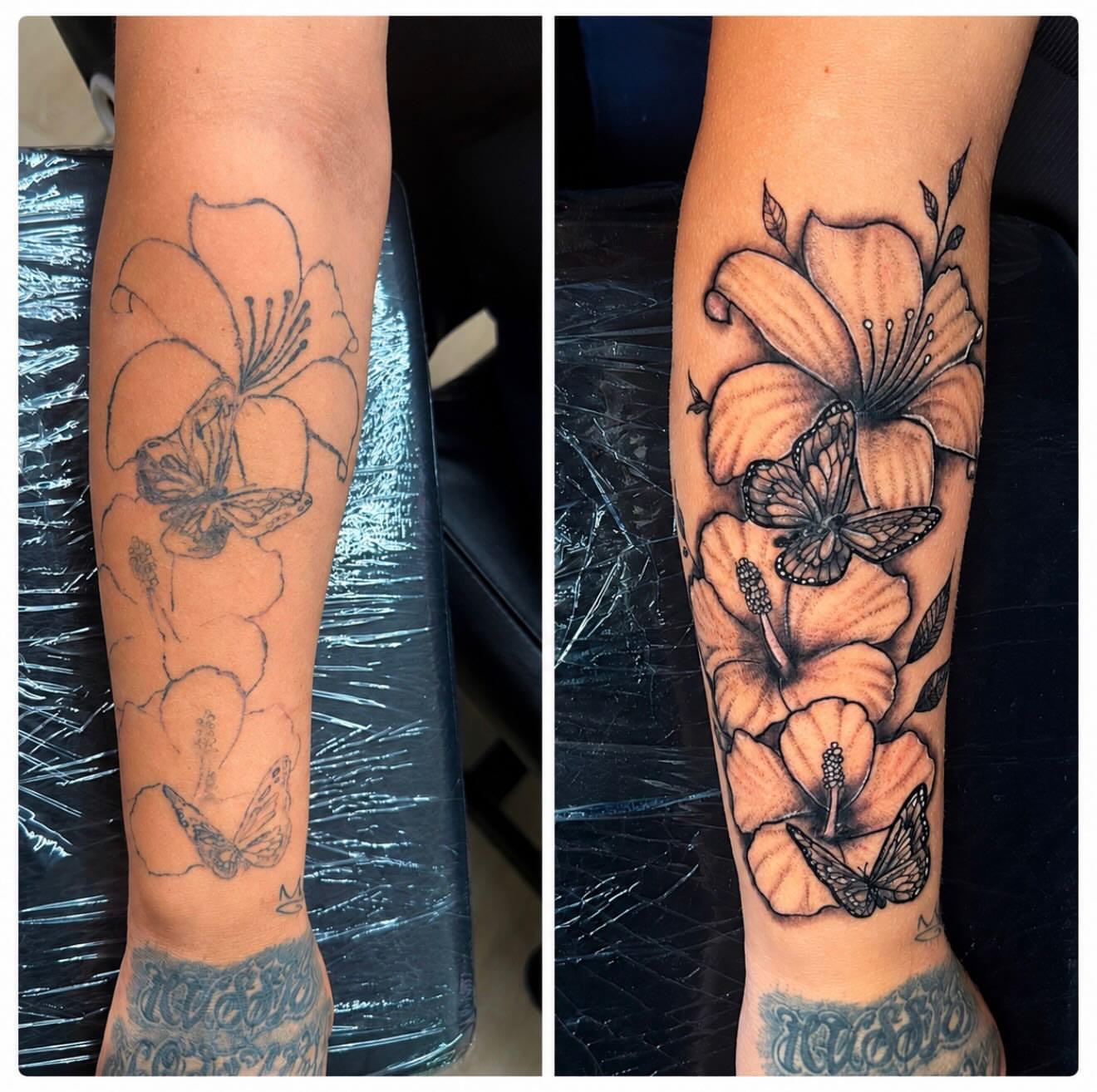 Tattoo by @_kelsoink โ black_and_grey