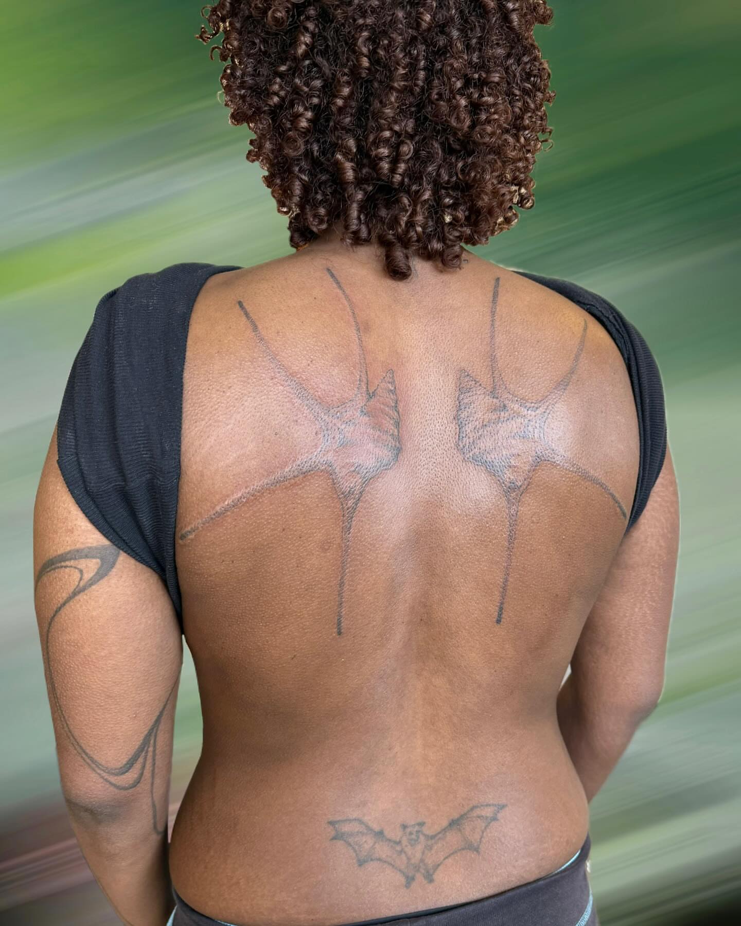 Spider geometric tattoo on the back by GG ๐ธ