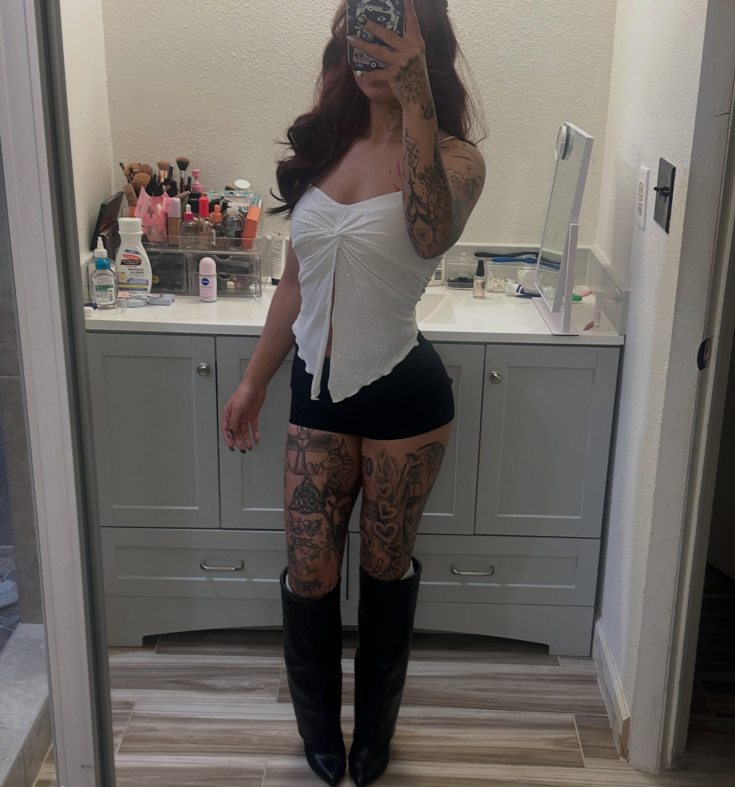 Leg tattoos black and grey tattoo on the leg by Persia Leilani