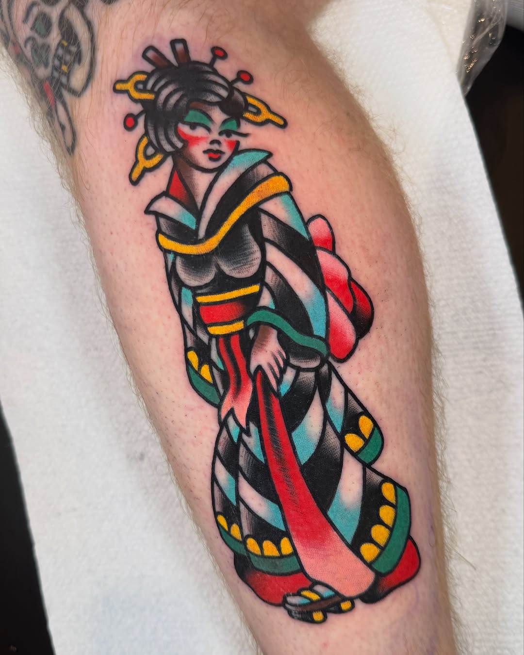 Tattoo by @cullenbleserquinn — american_traditional, japanese_irezumi