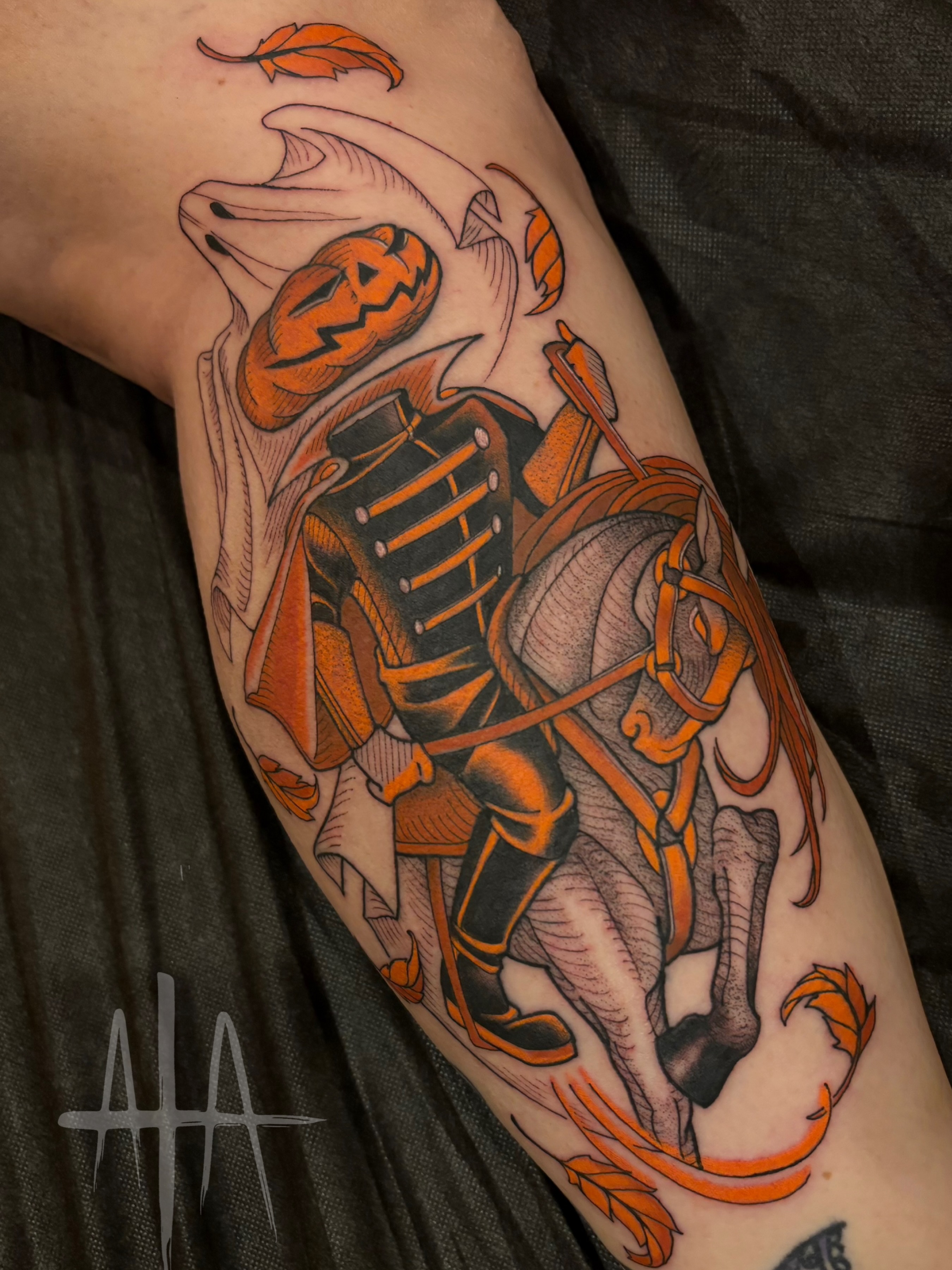 Tattoo by @aaronaddamstattoo — american_traditional, dark_realism
