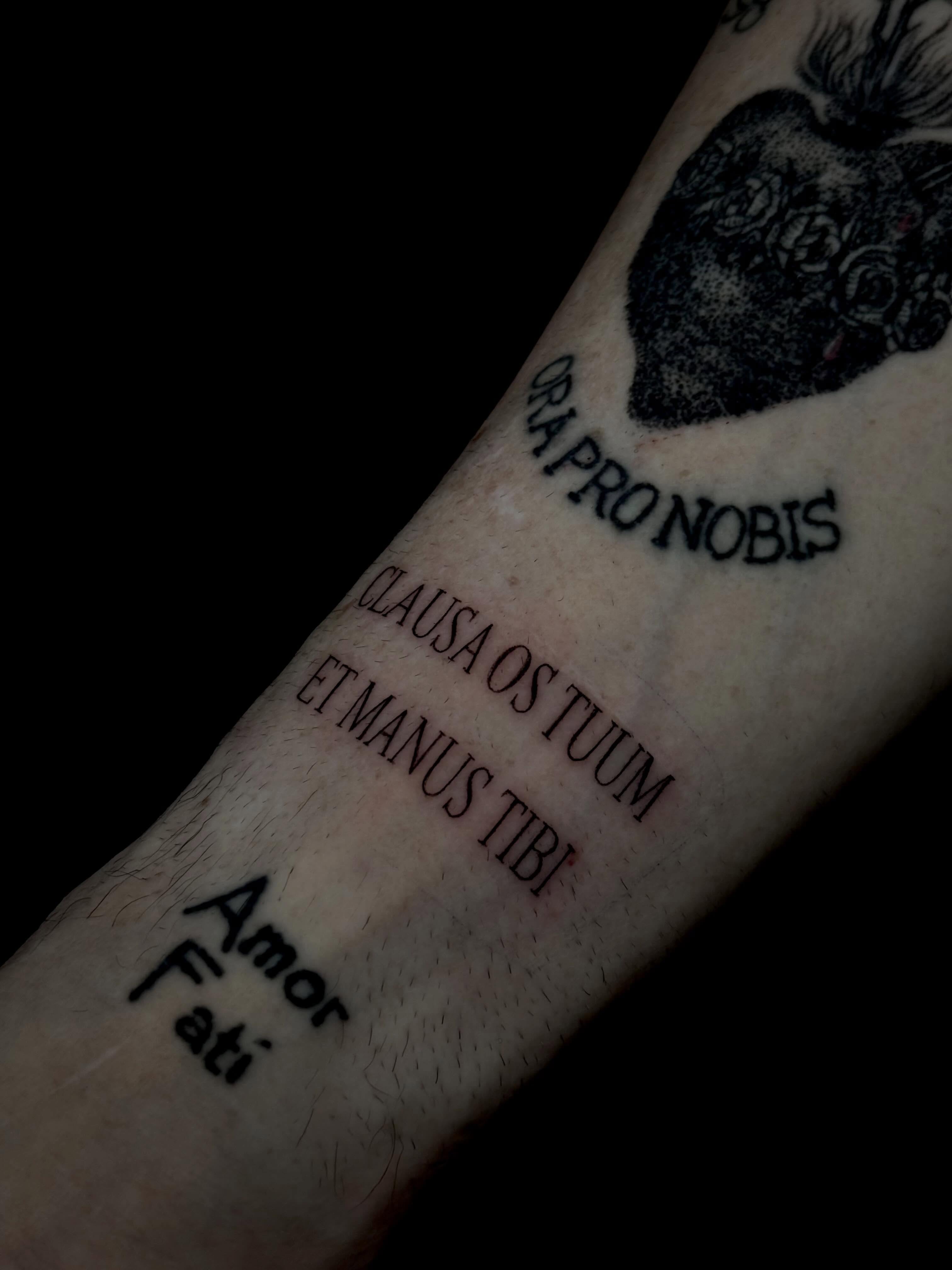 Heart black and grey tattoo on the forearm by Andreanna Rosemarie Gabranidis, Pennsauken, New Jersey