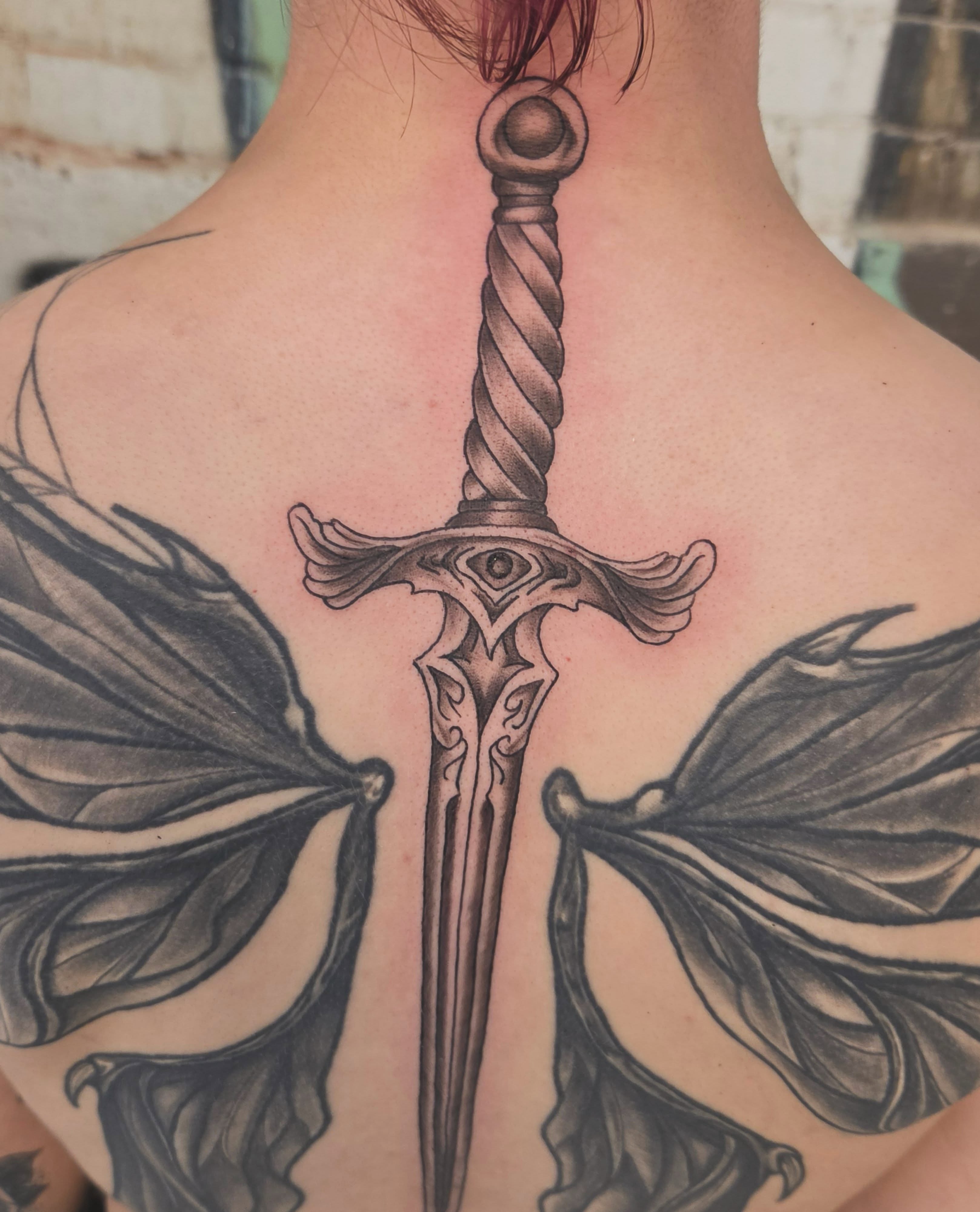 Tattoo by @hutch_tat — black_and_grey, geometric