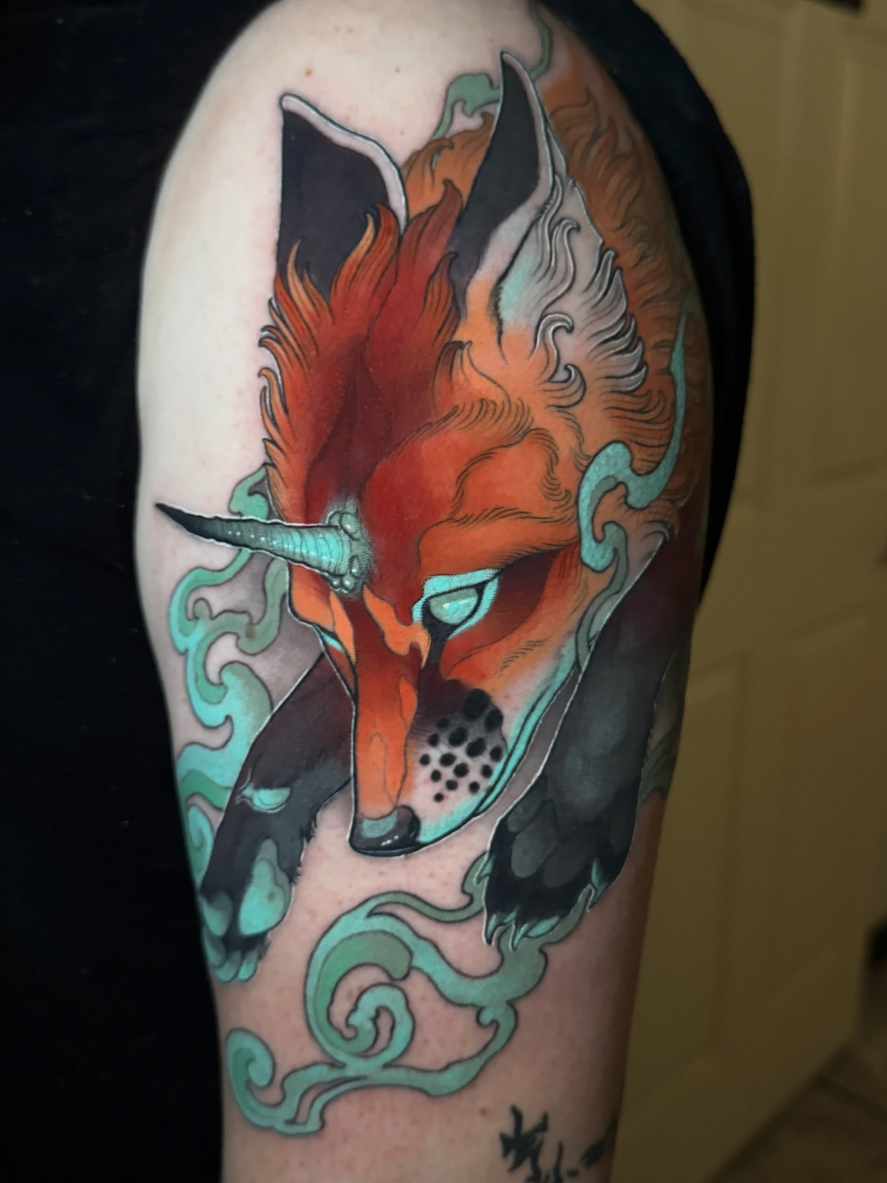 Fox dotwork tattoo on the forearm by πππ±π±π¬π¬ ππ―π±π¦π°π±