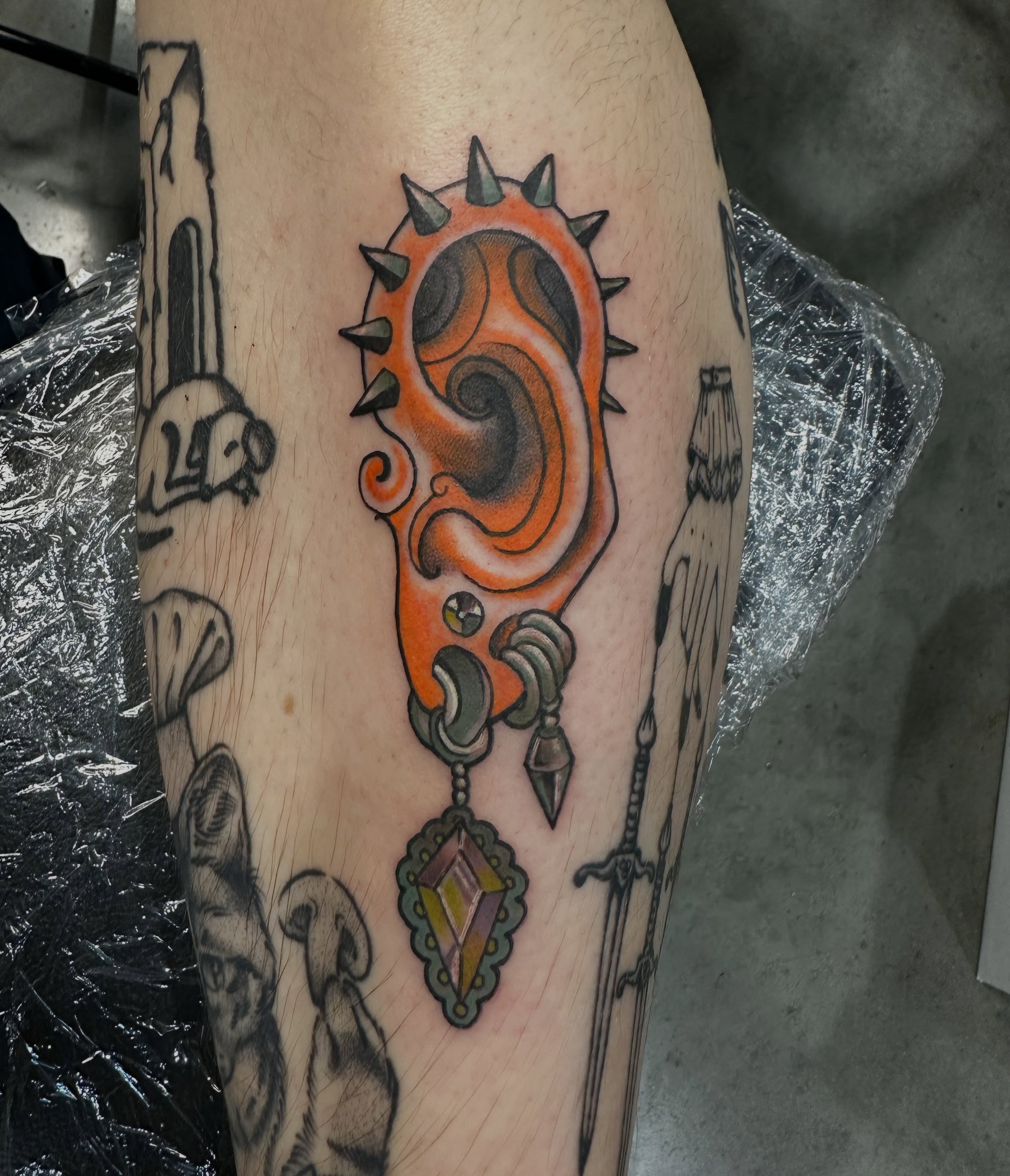 Tattoo by @callme.tvulture — neo_traditional, geometric