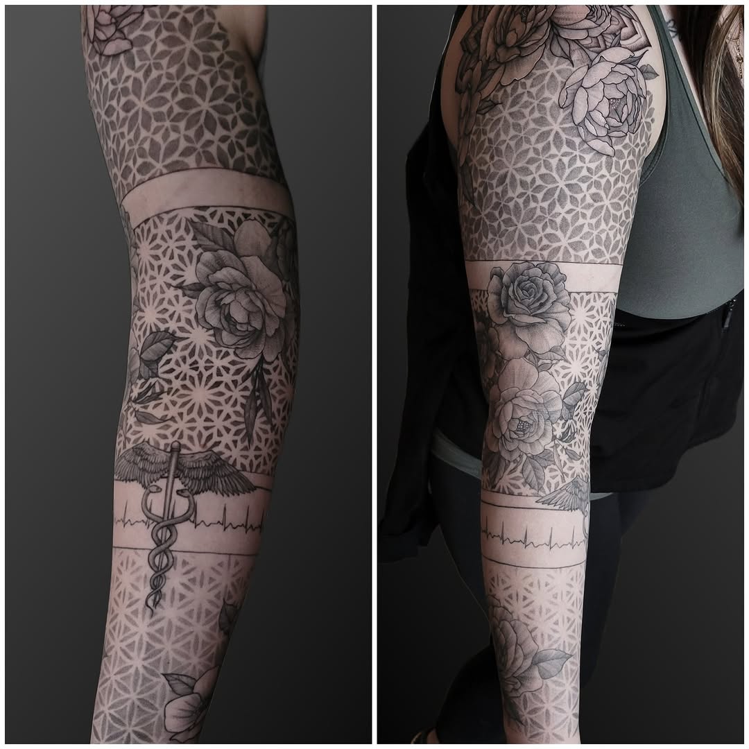 Tattoo by @arickreesetattoos — black_and_grey, realism
