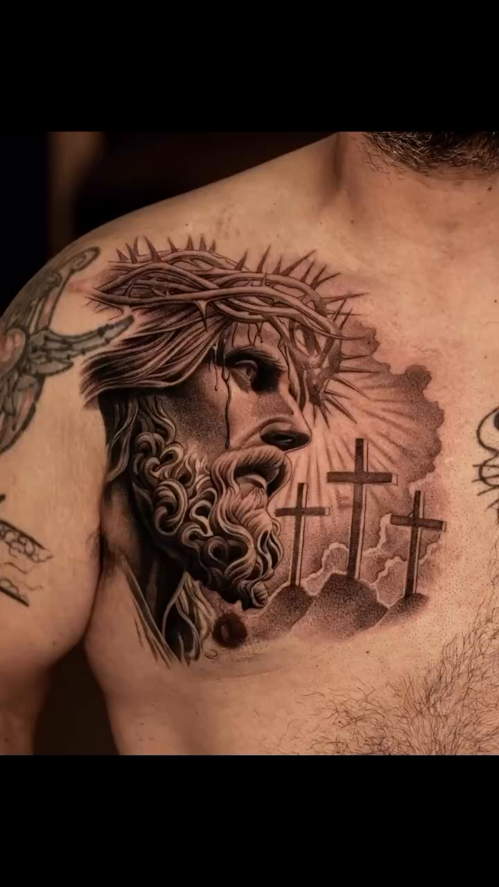 Tattoo by @johnpereztattoos — realism, black_and_grey