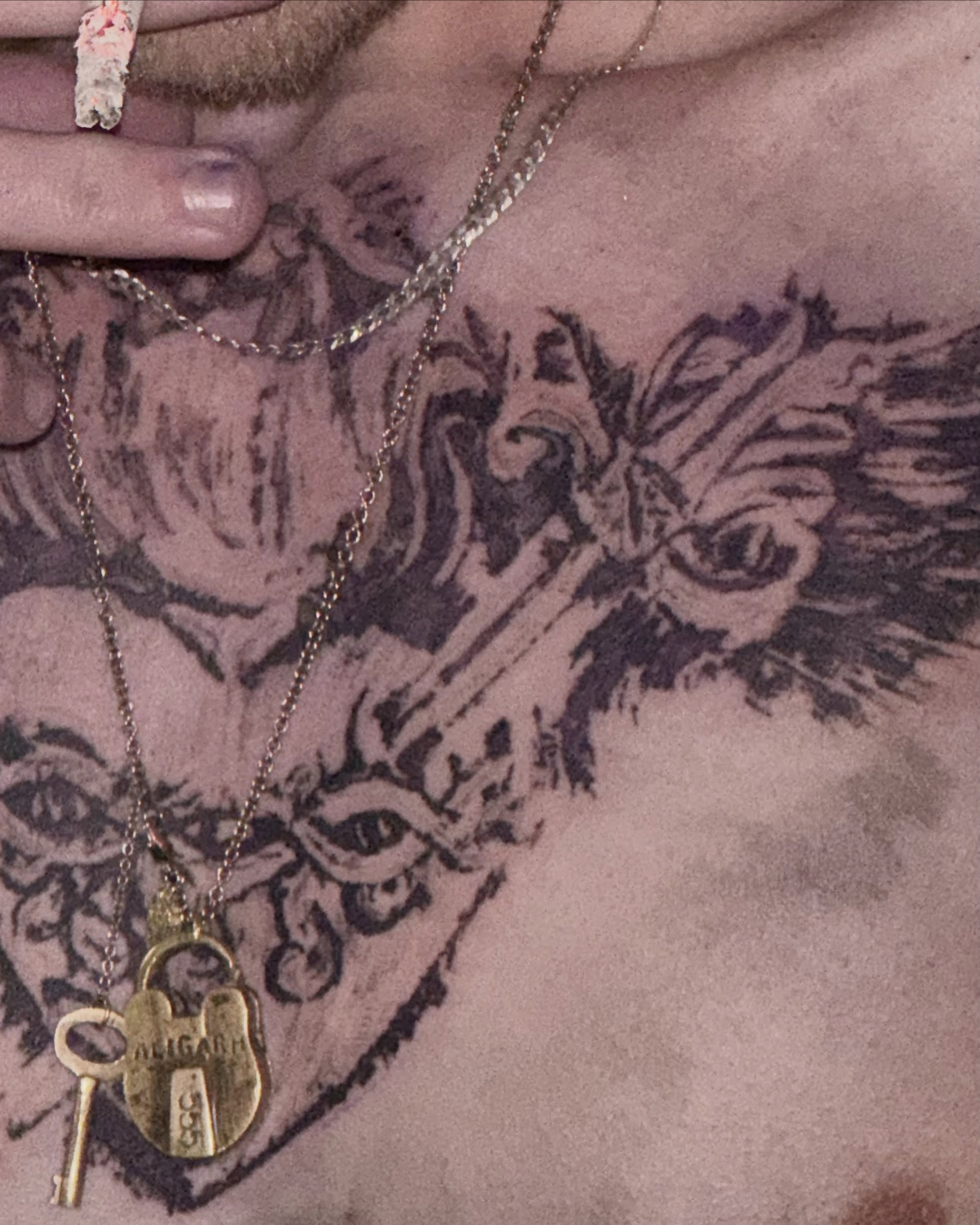 Owl black and grey tattoo on the chest by @douohv