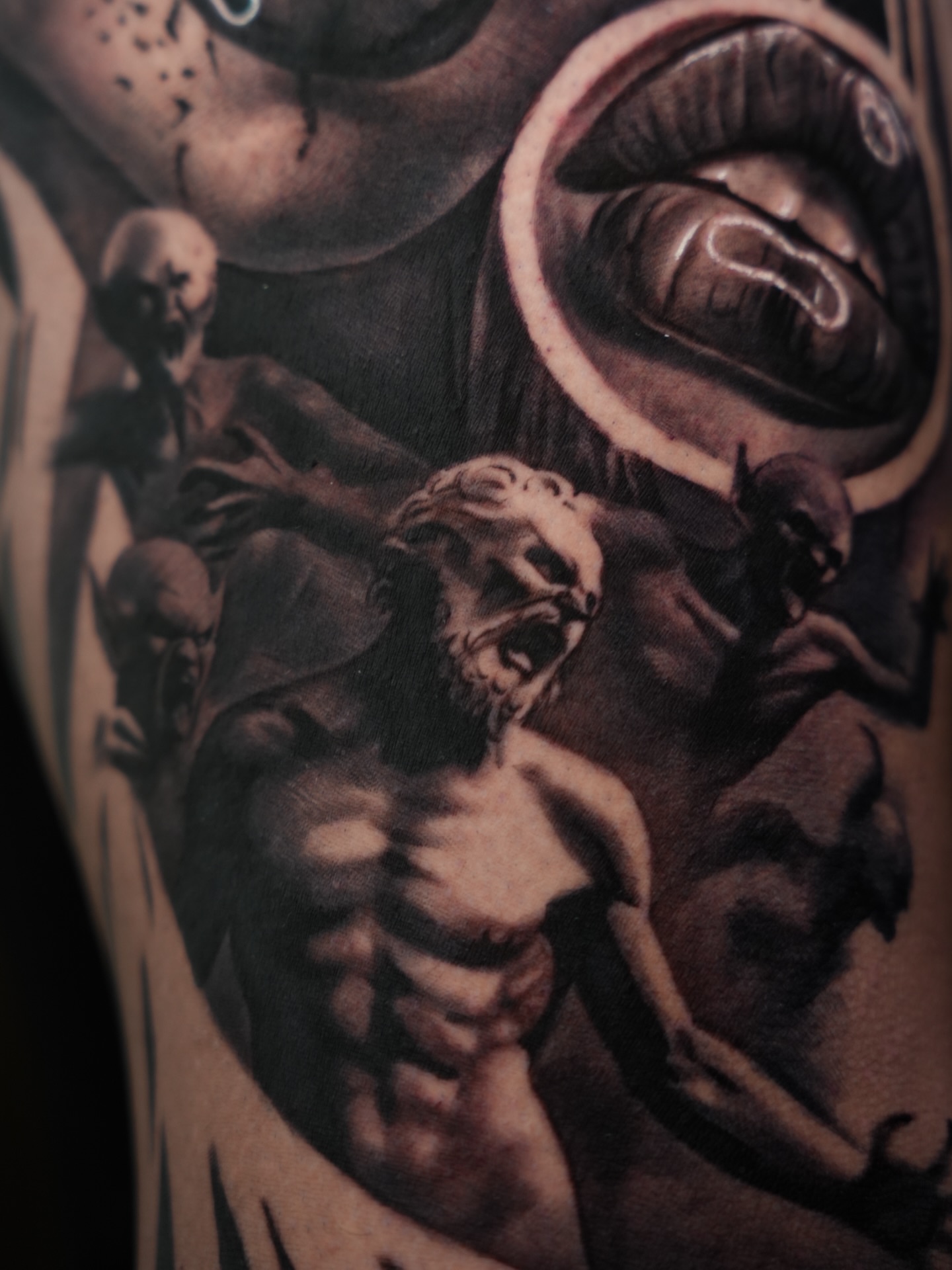 Tattoo by @tattsbyspike — realism, dark_realism