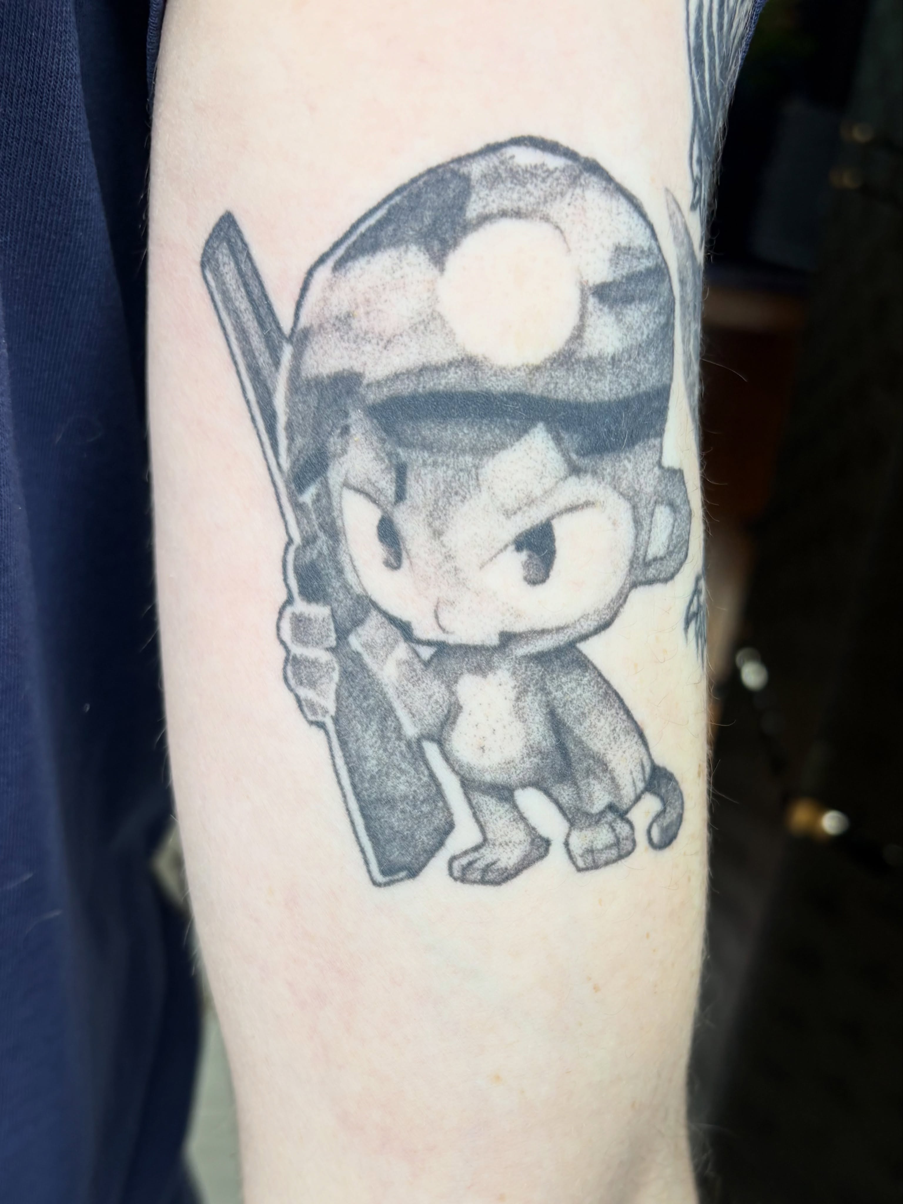 Chibi stormtrooper dotwork tattoo on the forearm by ★ Val! ★ Tattoo Artist