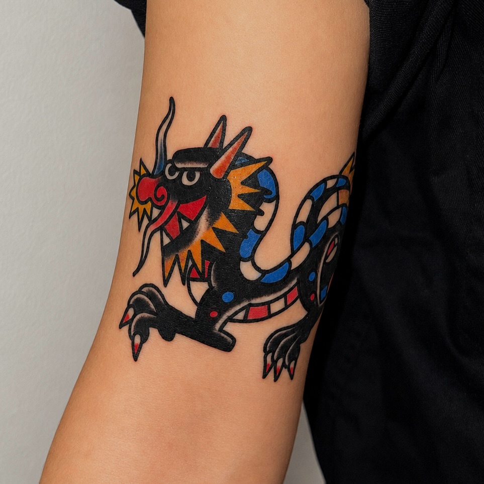 Tattoo by @sloth_bon — american_traditional, geometric