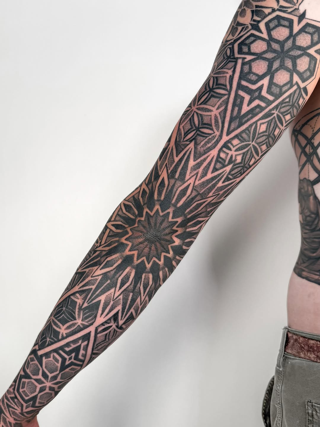 Tattoo by @luna_sea_tattoo — geometric, dotwork