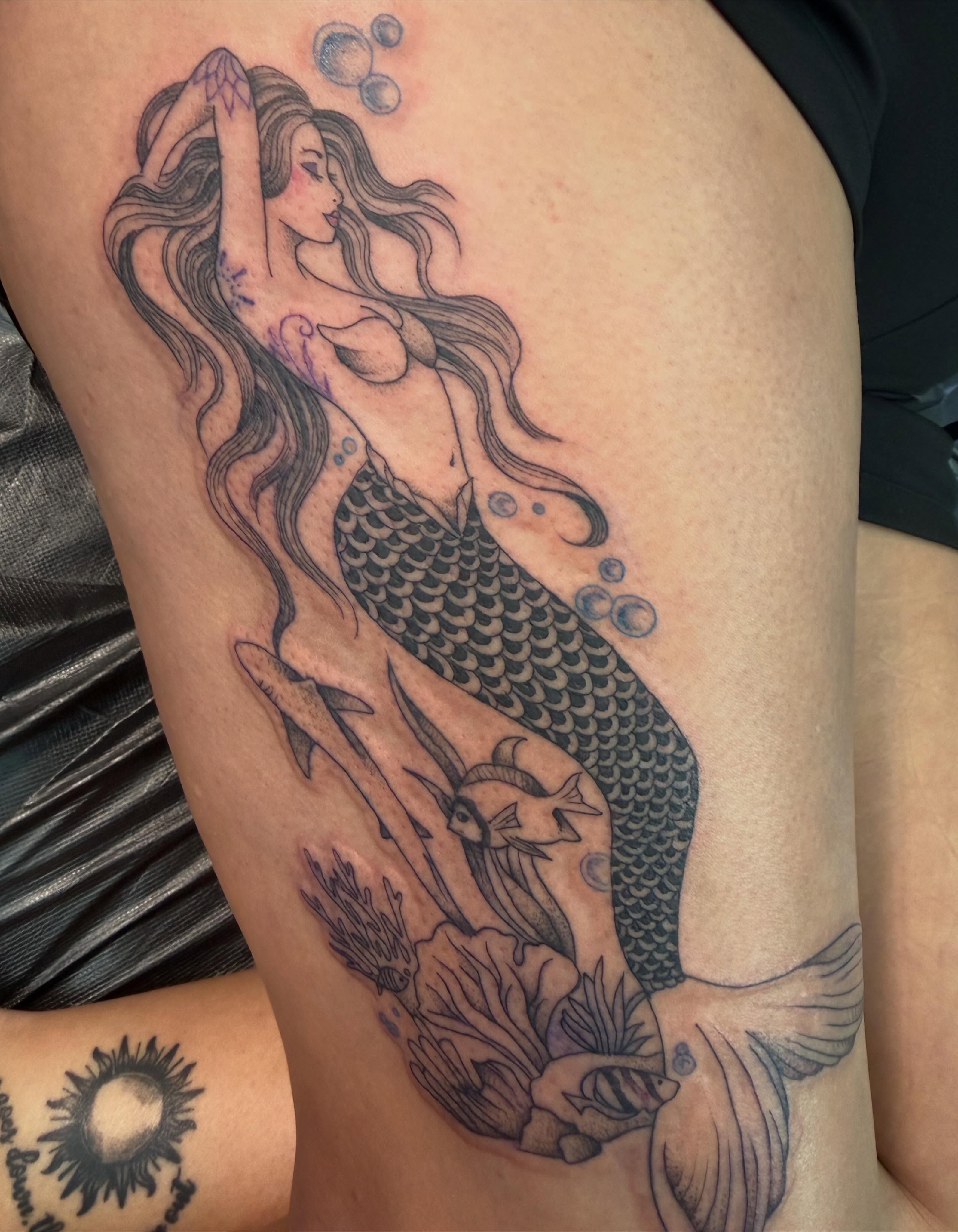 Tattoo by @annarttt — black_and_grey, realism
