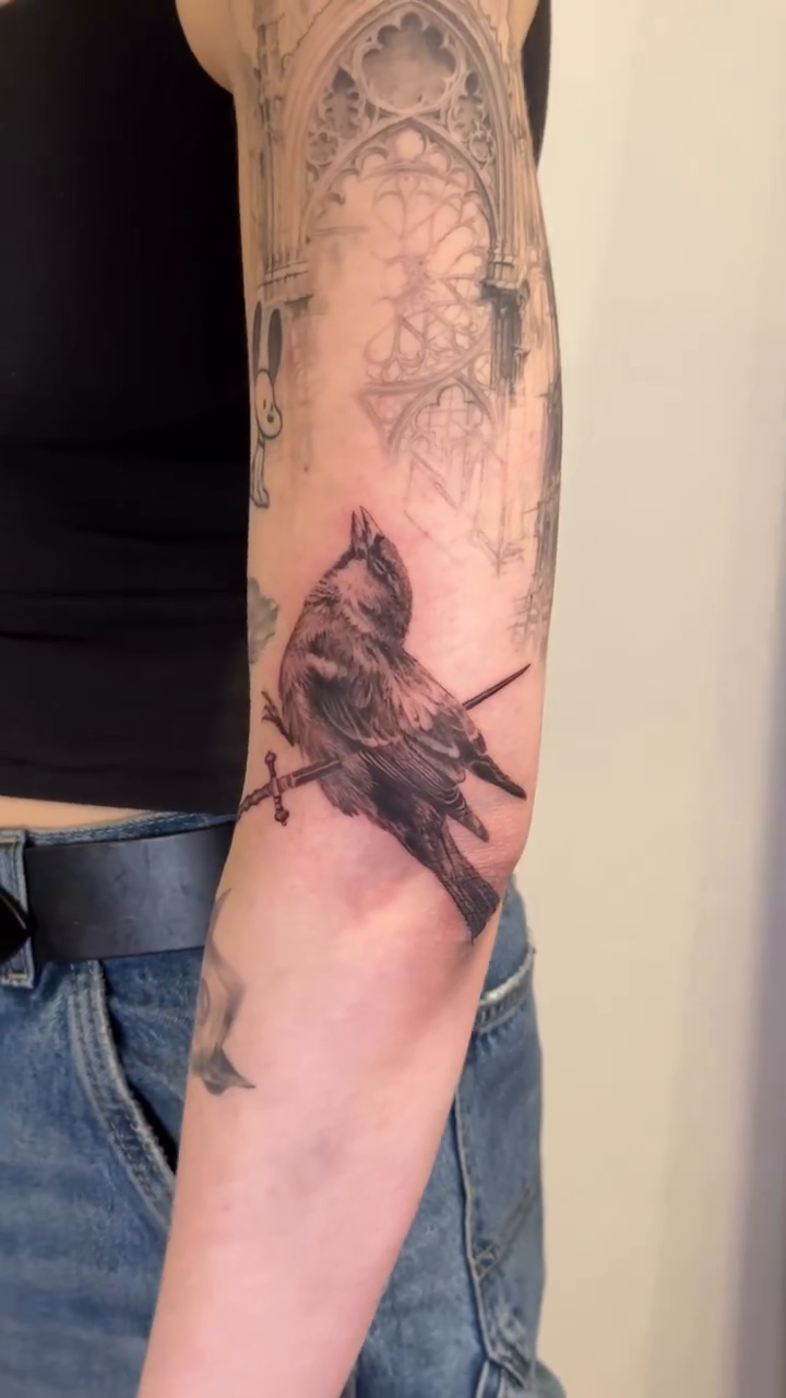 Tattoo by @paigejeantattoos β realism, black_and_grey
