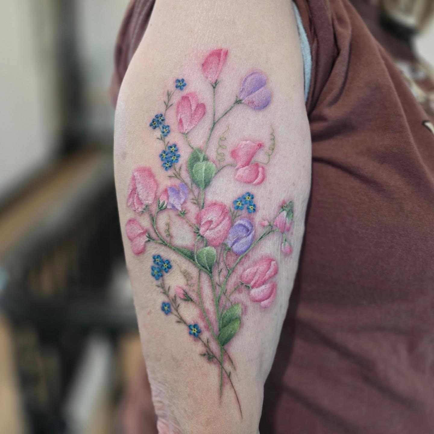 Tattoo by @taylornichole.tattoos — watercolor