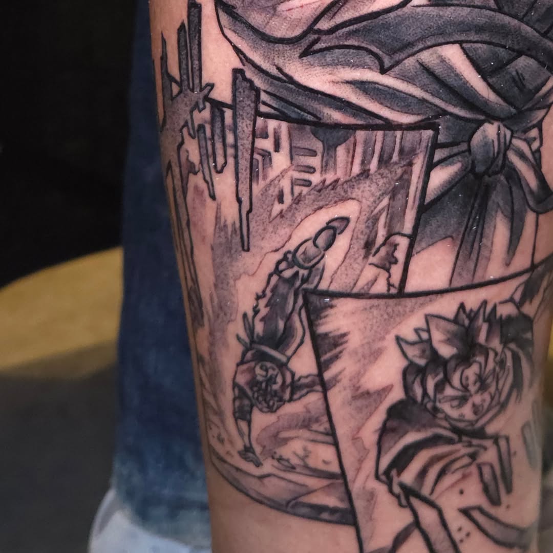 Tattoo by @tattoosbynicmann — black_and_grey