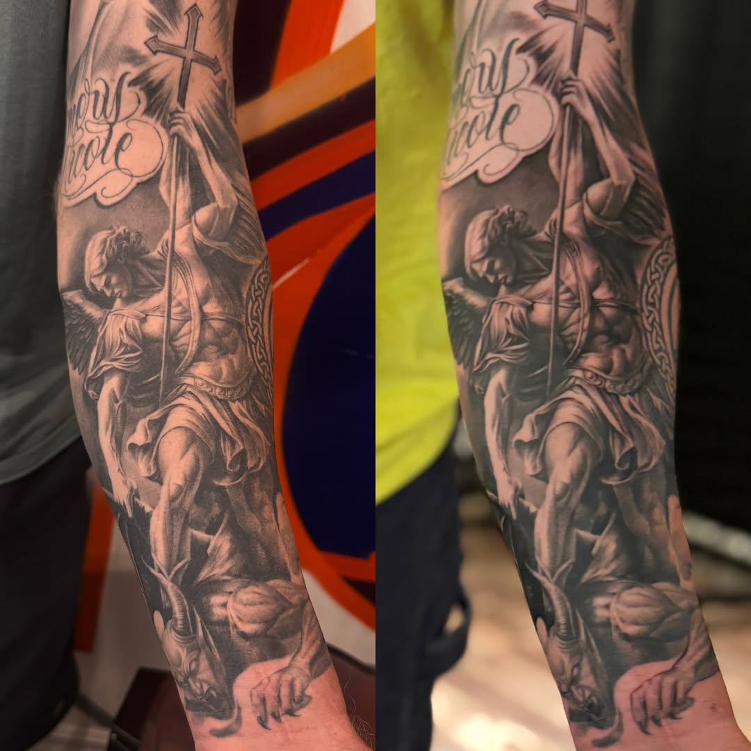 Tattoo by @gabe_luquin — realism, black_and_grey