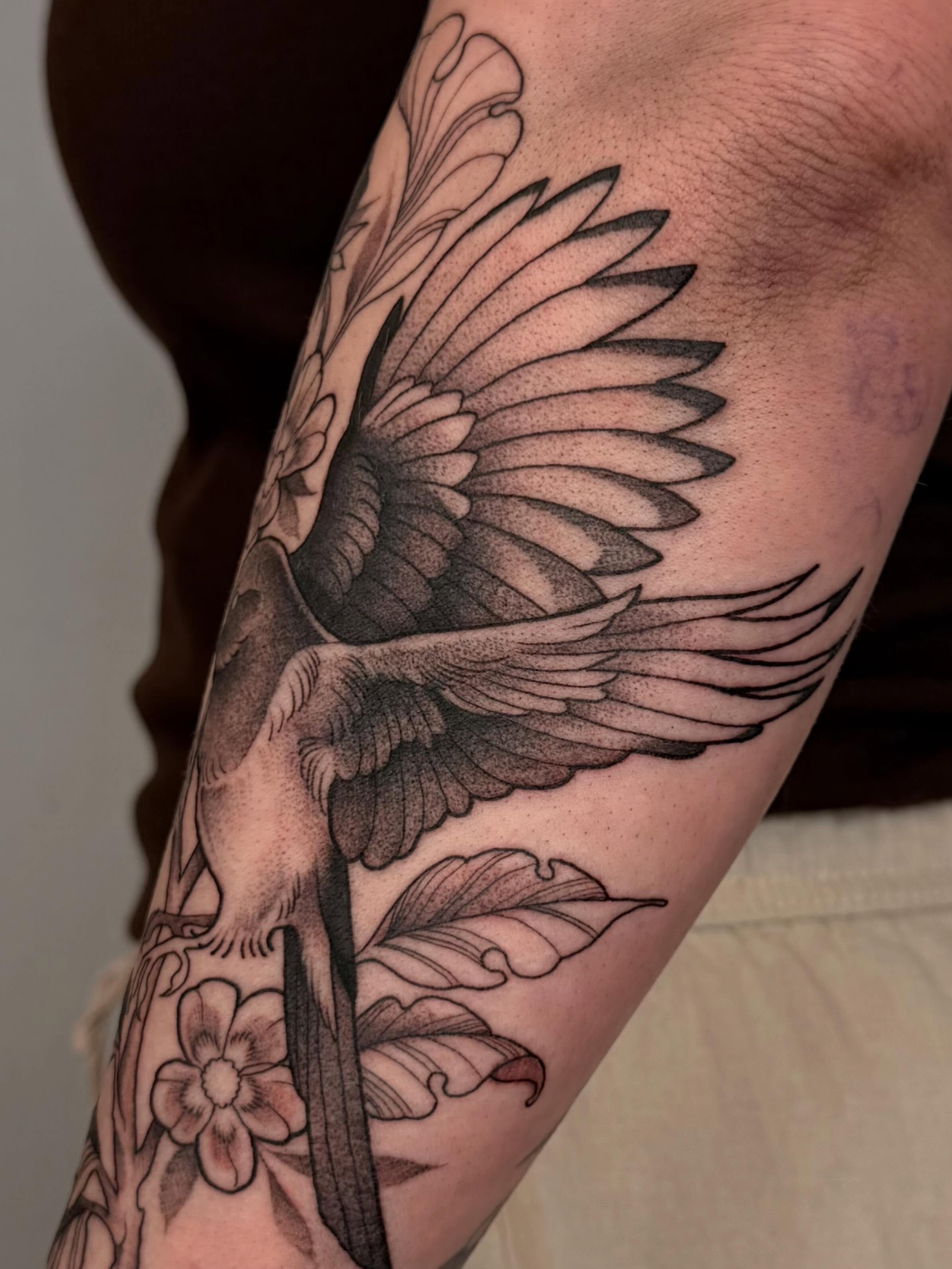 Tattoo by @gr3ywash — dotwork, black_and_grey