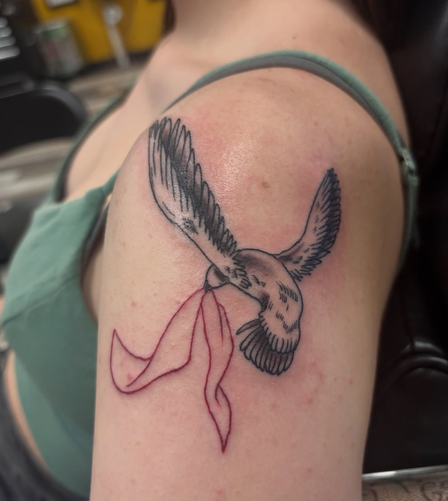 Tattoo by @chainsmokinmeg — black_and_grey
