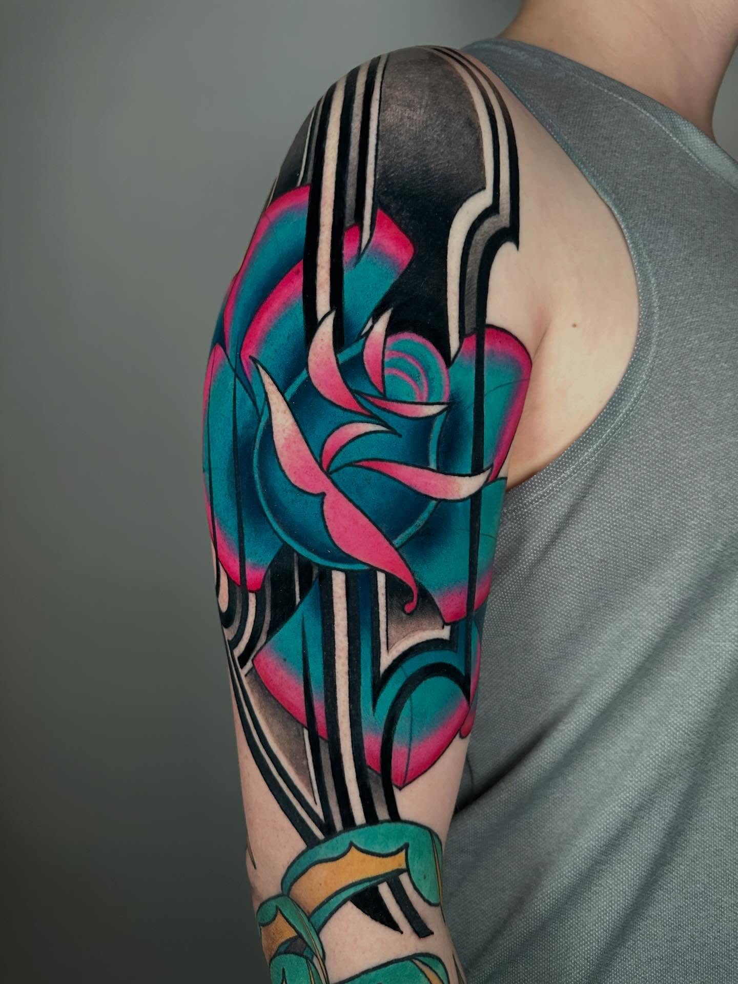 Tattoo by @willdotattoos — geometric, new_school