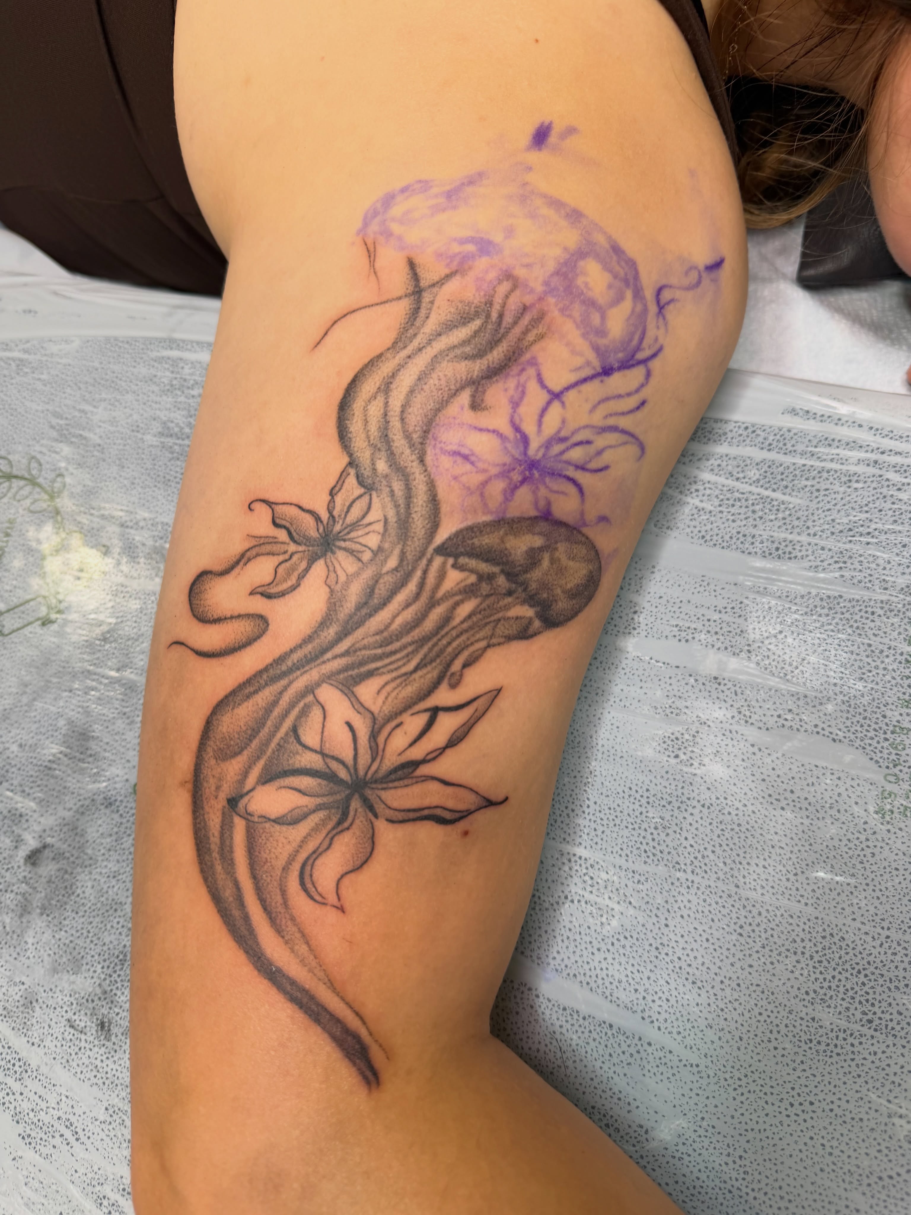 Tattoo by @tattoosbyps — dotwork, black_and_grey