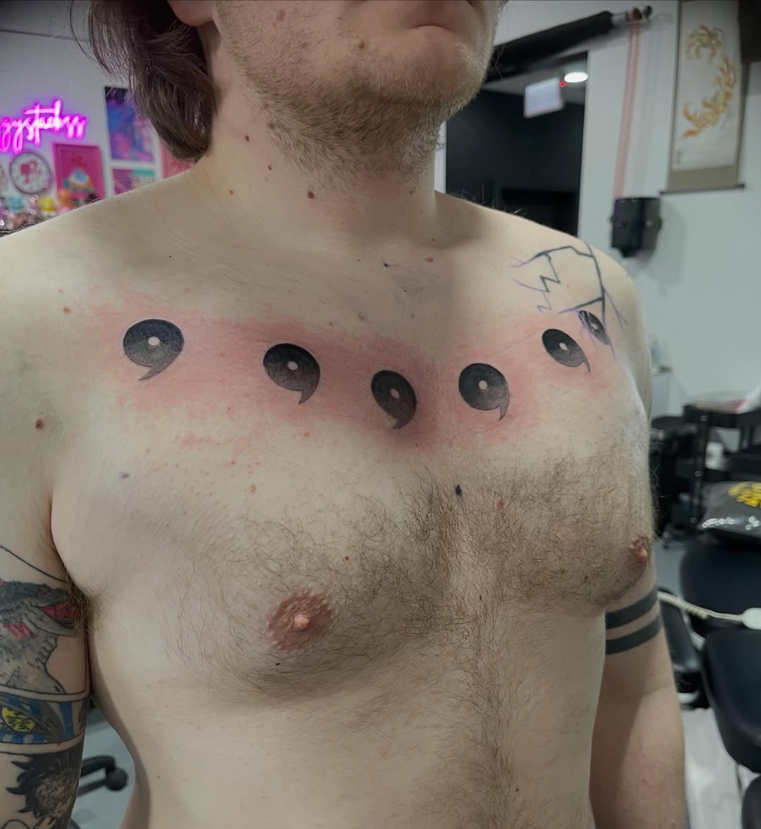 Tattoo by @jonathanharts_ — dotwork