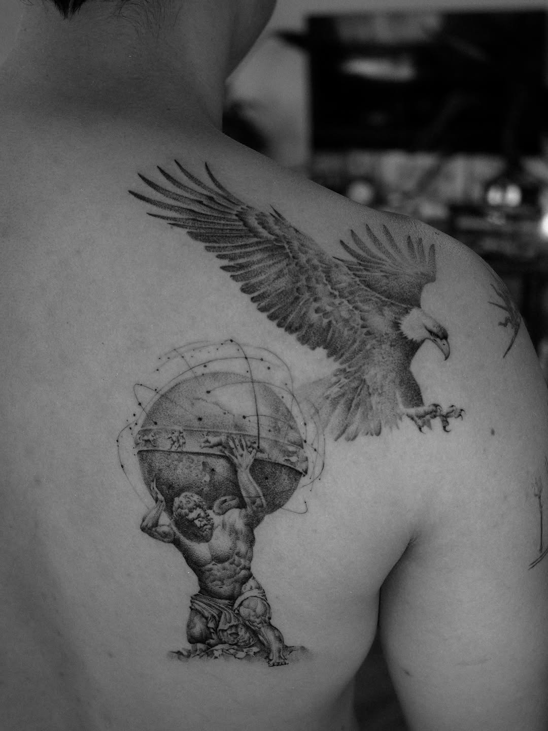 Tattoo by @blackworknyc β realism, dotwork