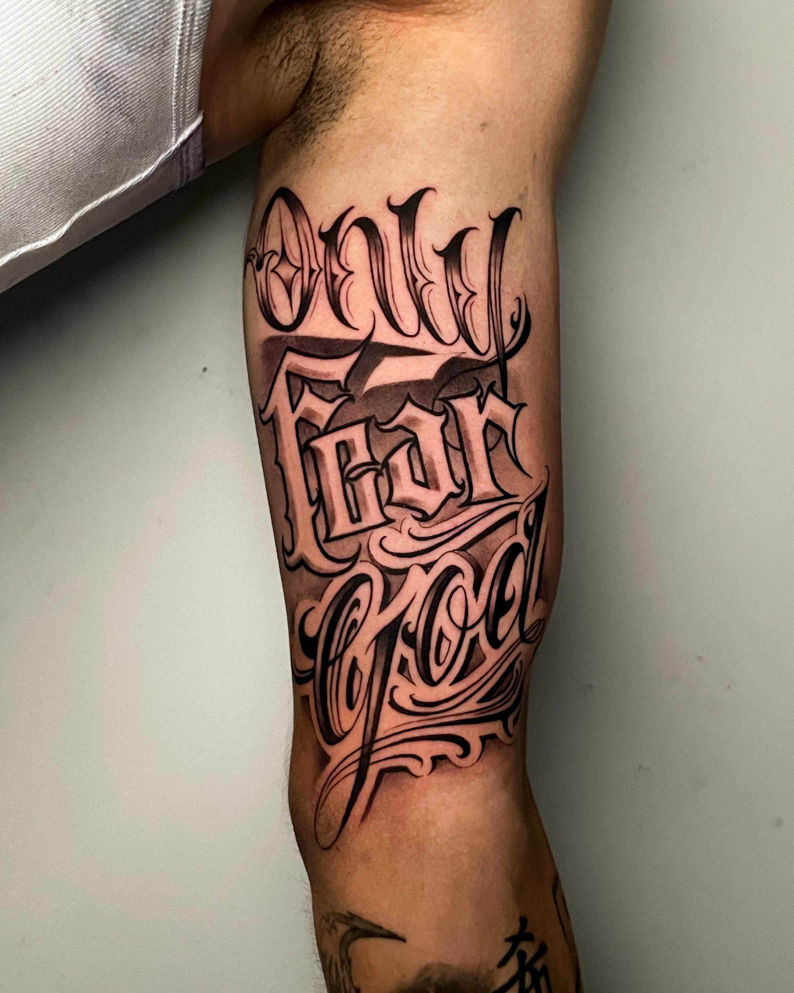 Tattoo by @leperemael — lettering_script