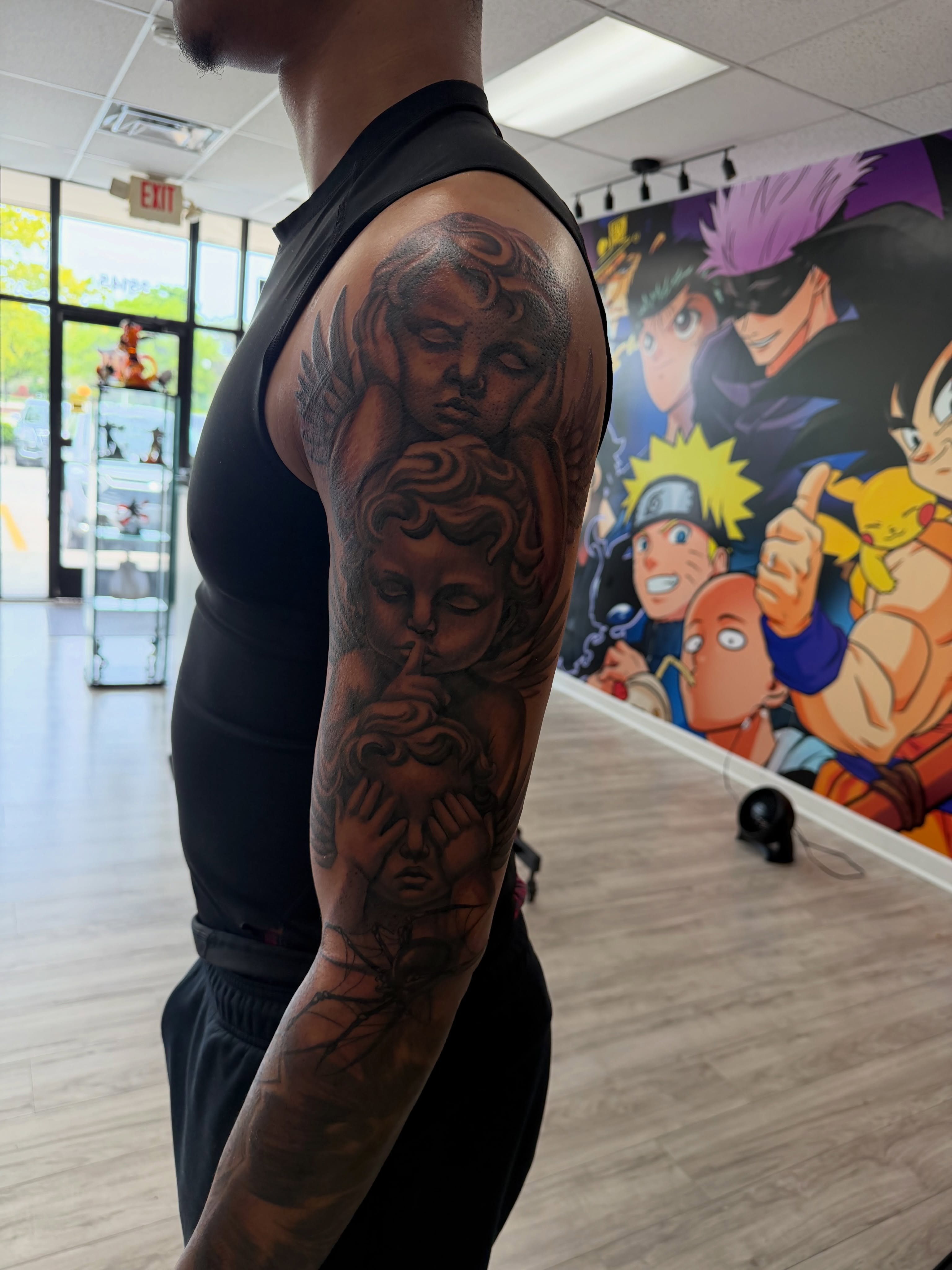 Tattoo by @3mtatts — black_and_grey, realism