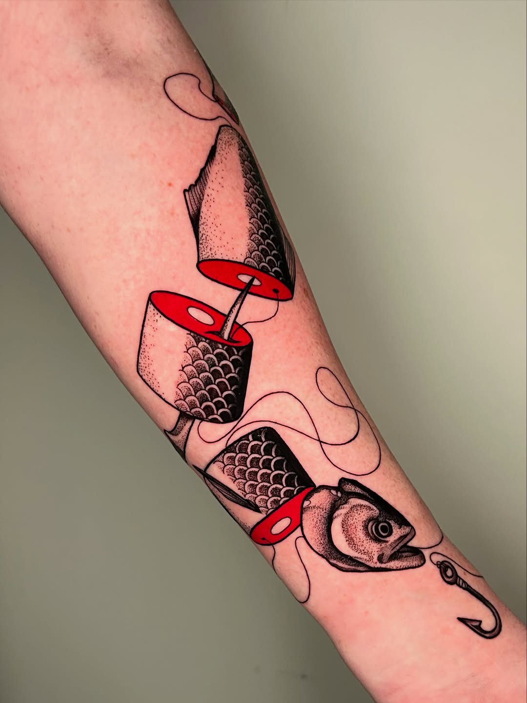 Tattoo by @crystalthornstattoo — trash_polka, black_and_grey