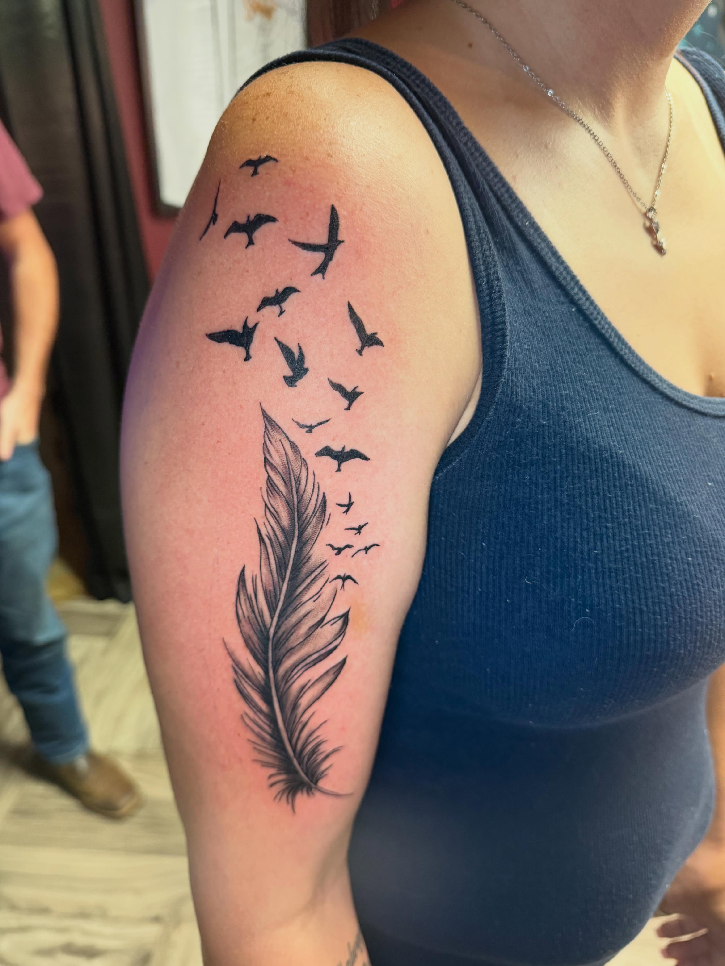 Tattoo by @alexandernichols916 — black_and_grey