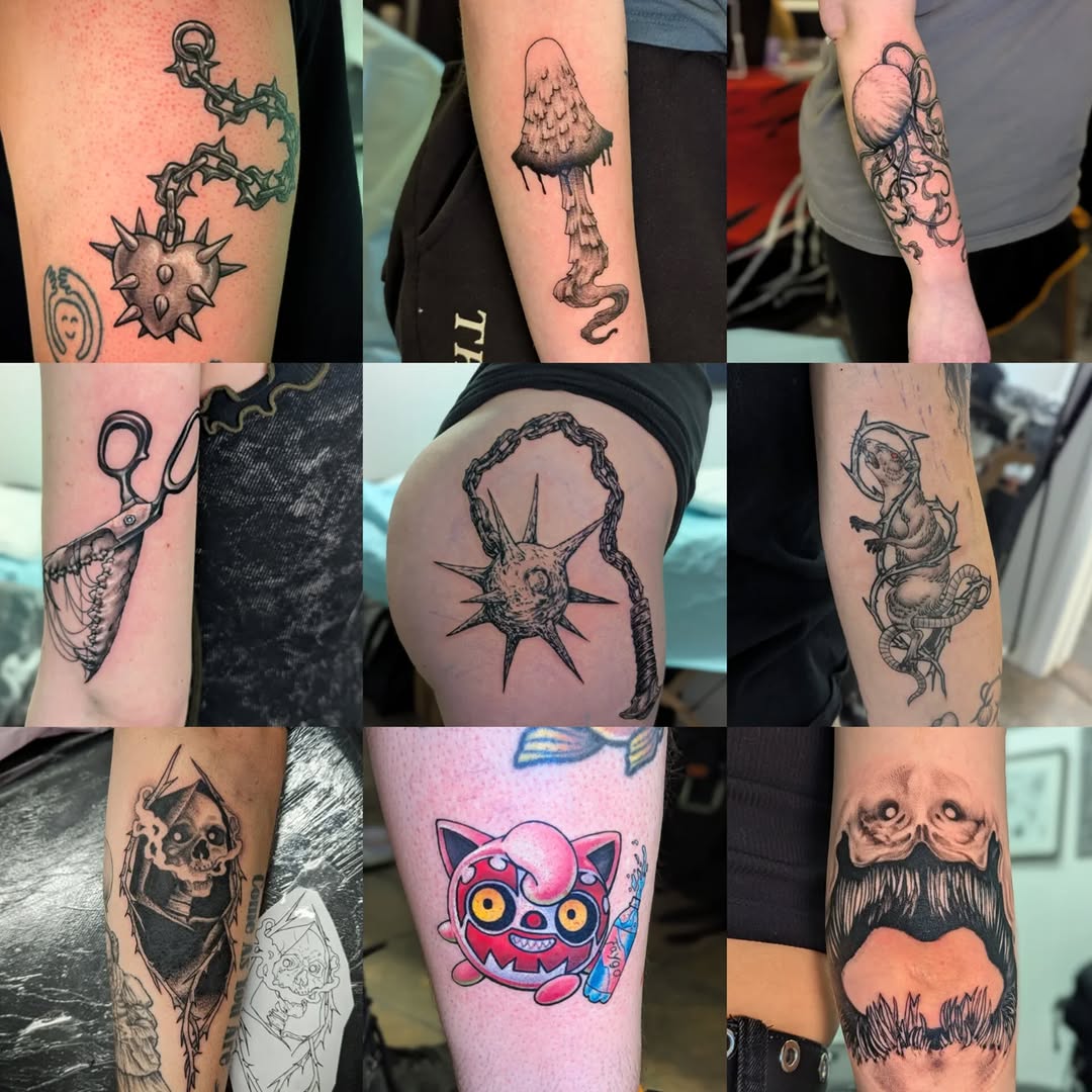 Tattoo by @loreleitattoos — black_and_grey, dark_realism