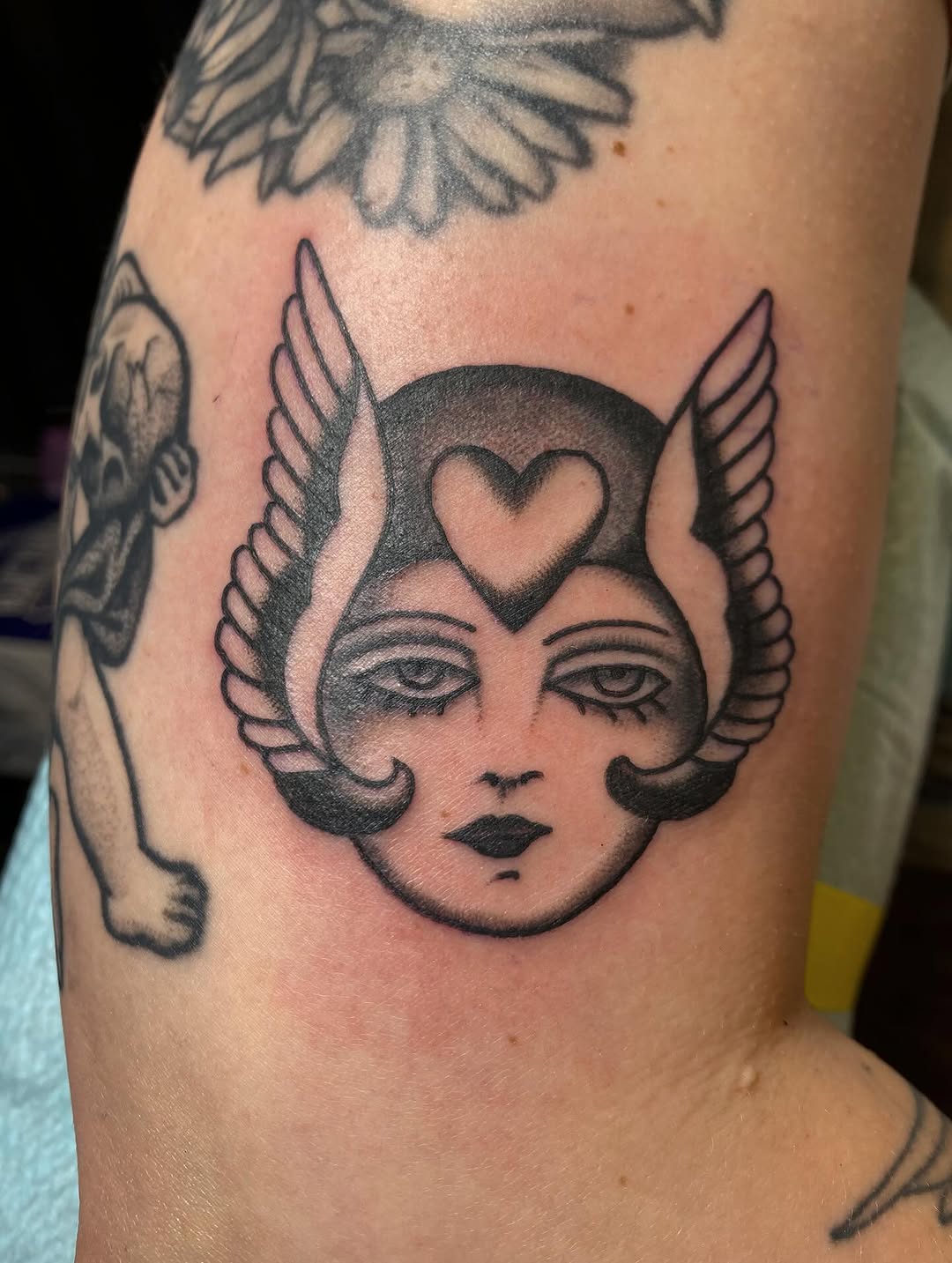 Tattoo by @abbyroseestes — american_traditional, black_and_grey