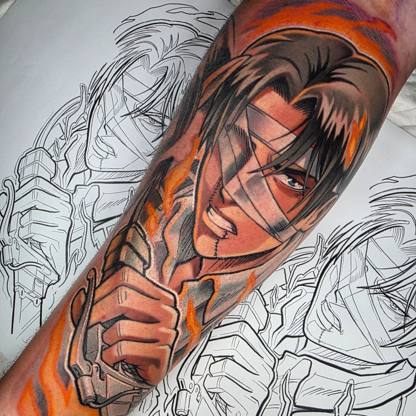 Tattoo by @coryhandtattoos โ anime, realism